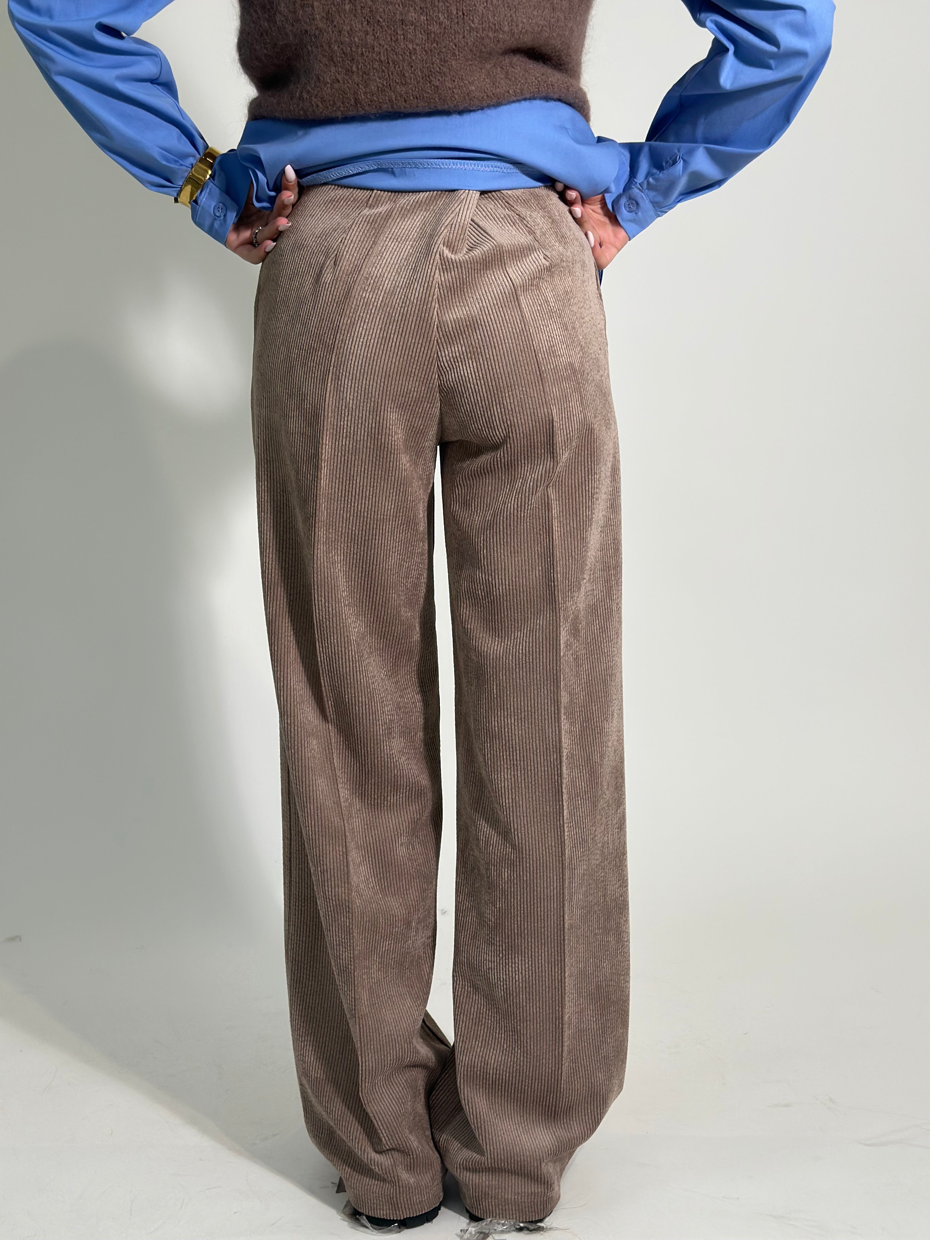 Pantalone velluto 7016 TAUPE