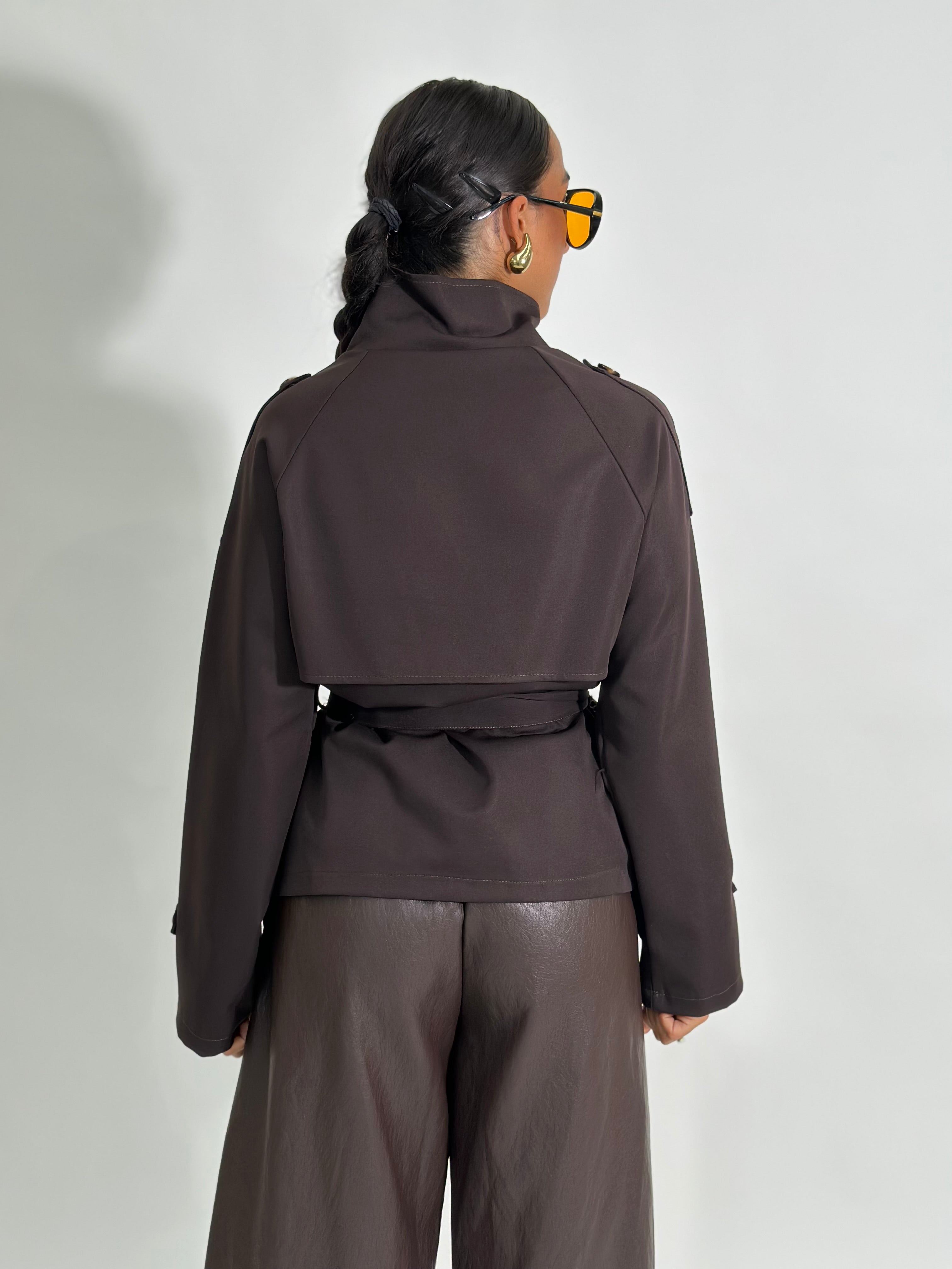 Giacca trench crop 5571