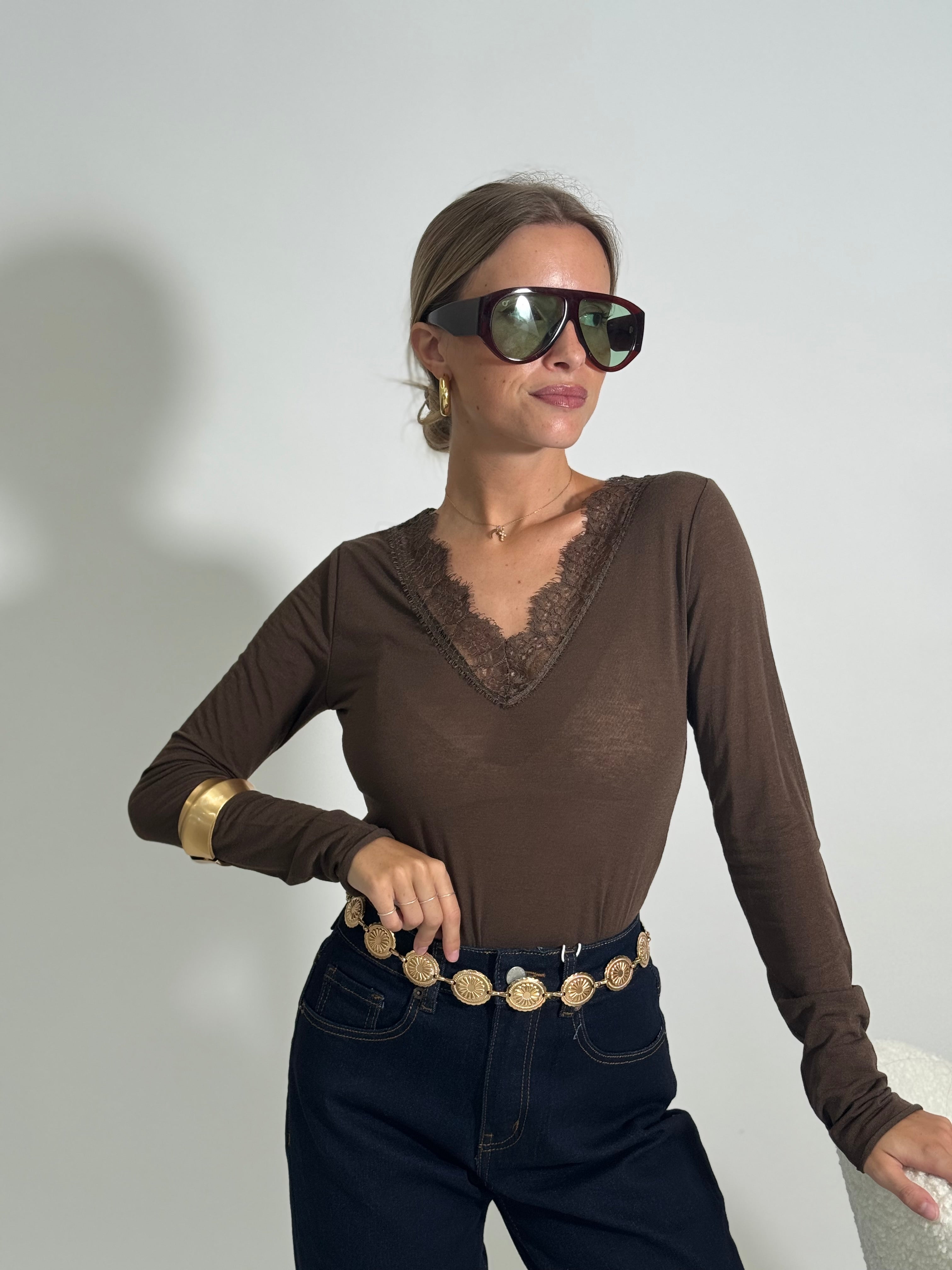 Maglia light cashmere pizzo 26546A