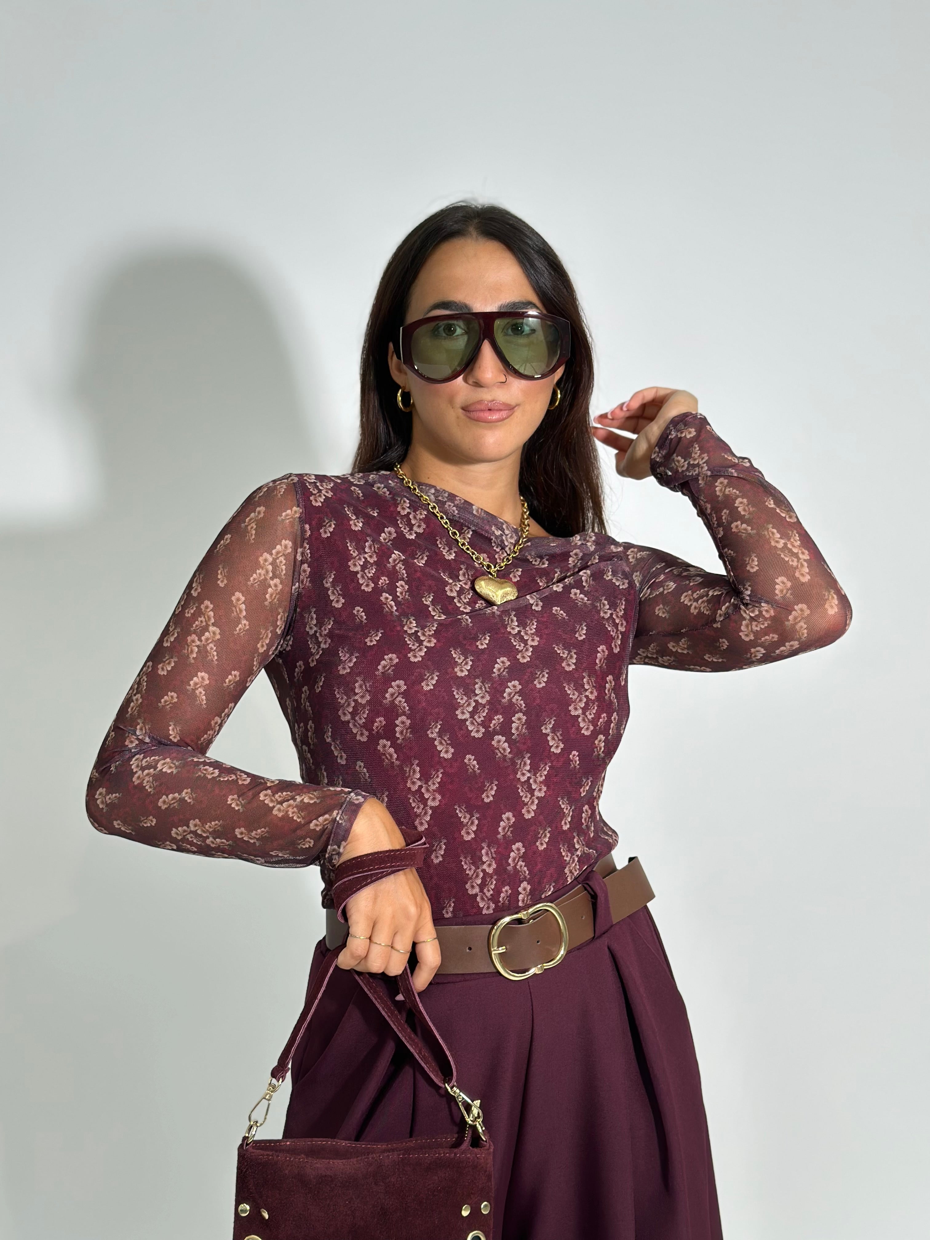 Maglia micro rete 11396 BORDO'