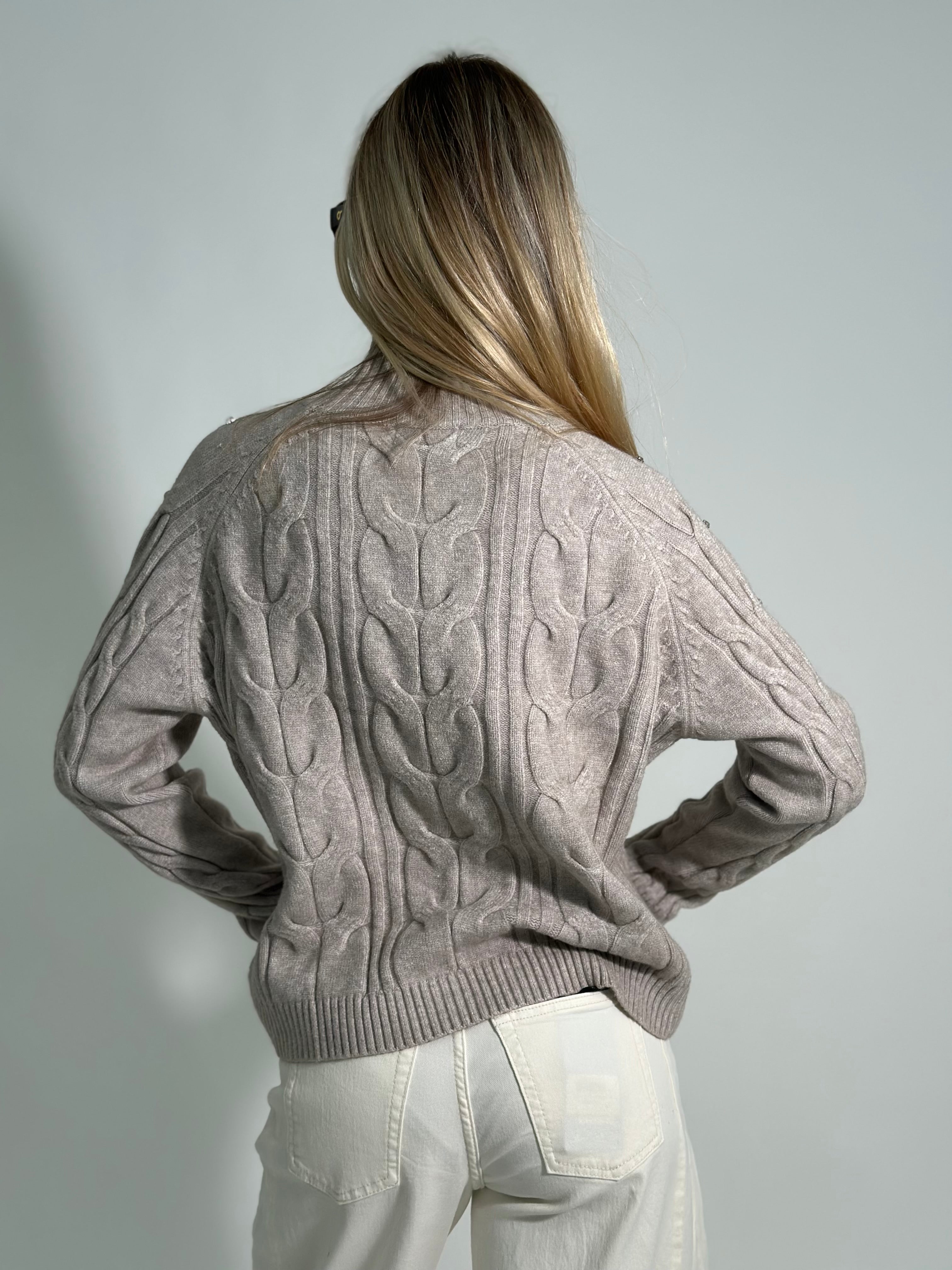 Maglia strass J28080 ECRU