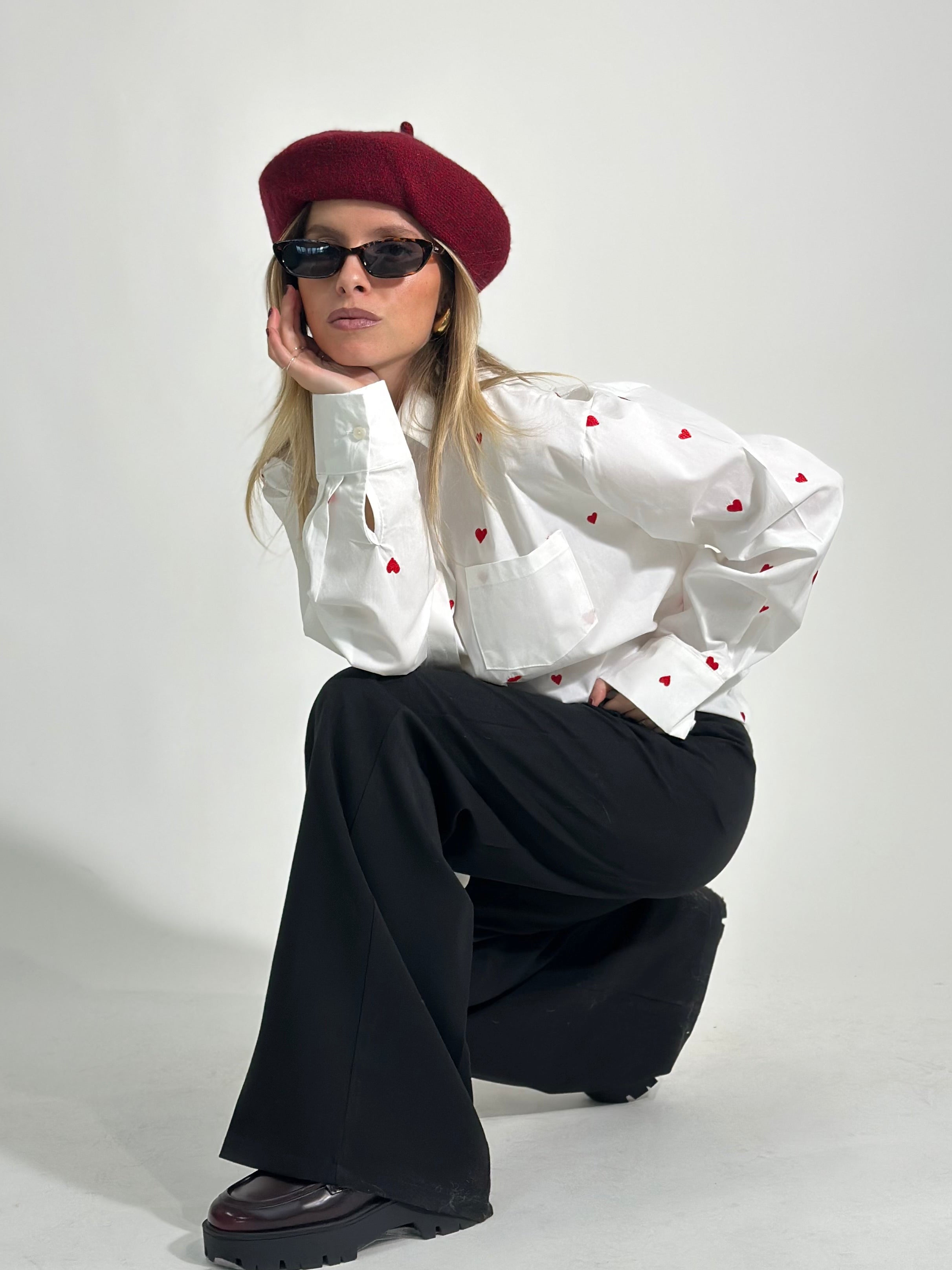 Camicia cuore ricamato 17195