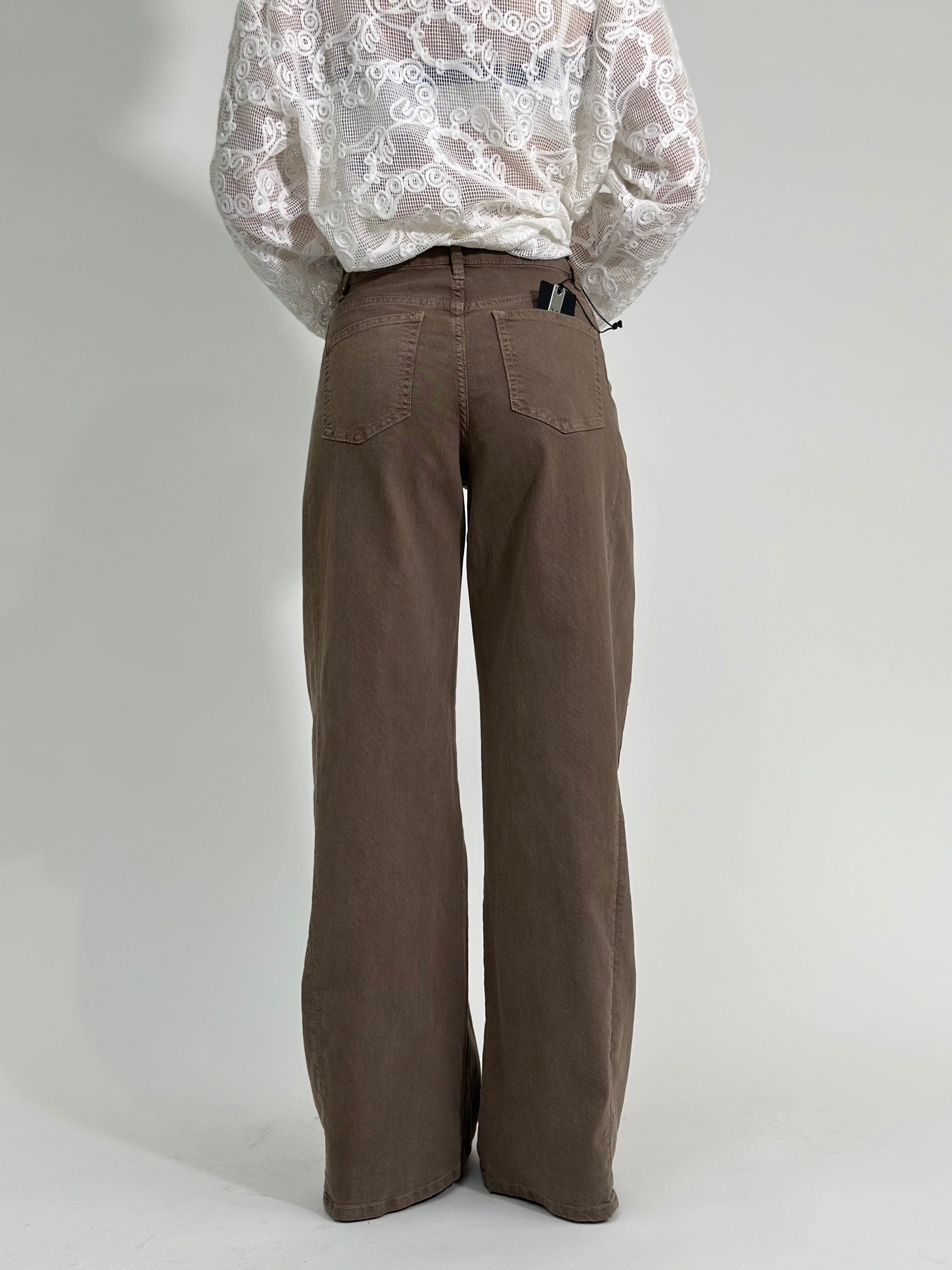 Pantapalazzo denim 9240-26 MARRON GLACE'