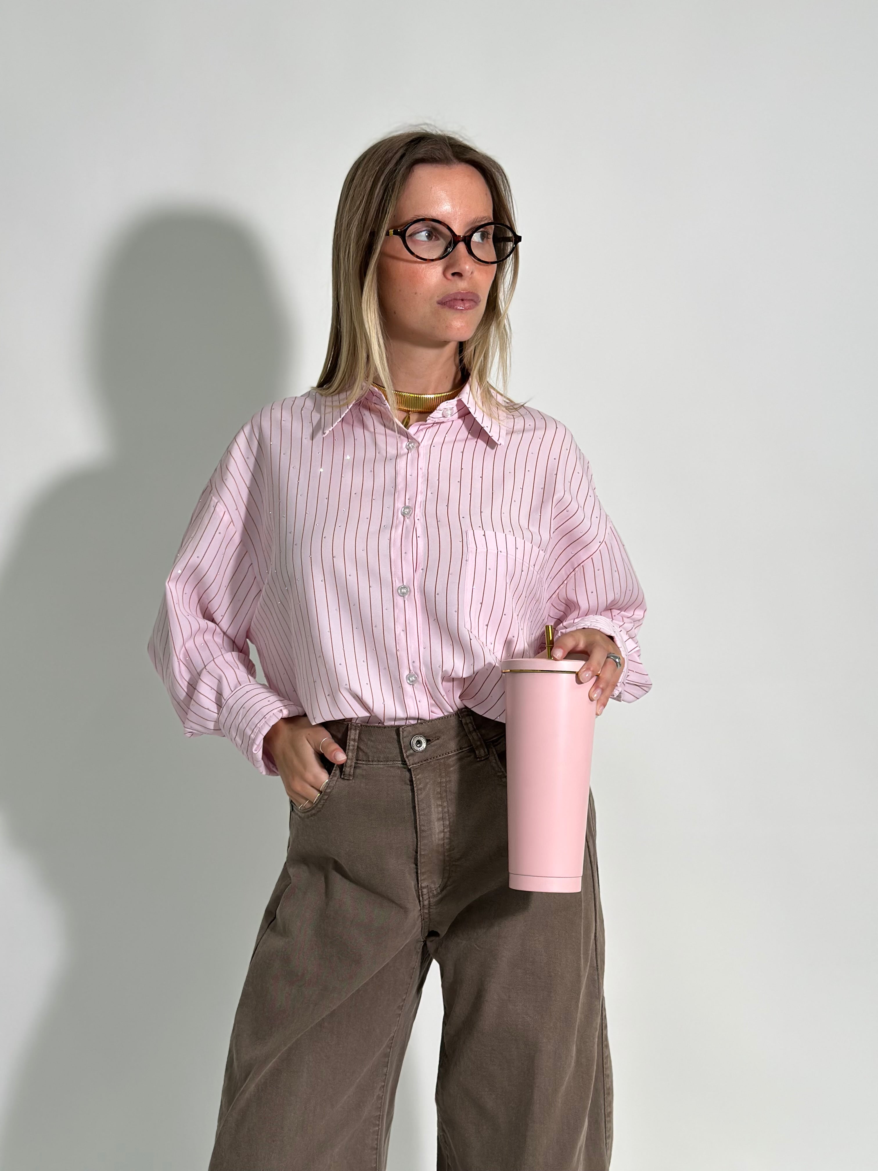 Camicia riga brillantino 17220