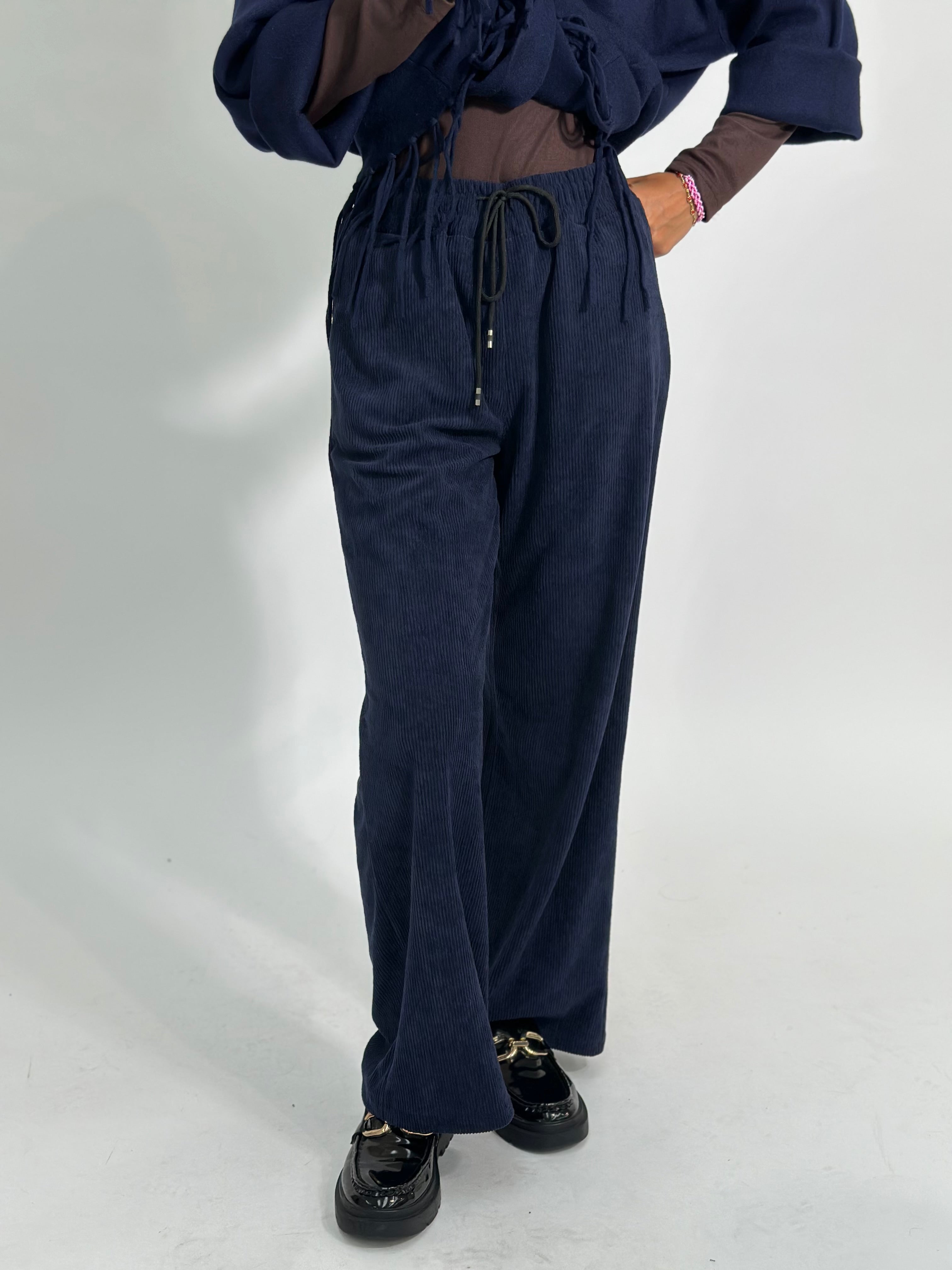 Pantalone velluto 25791 BLU