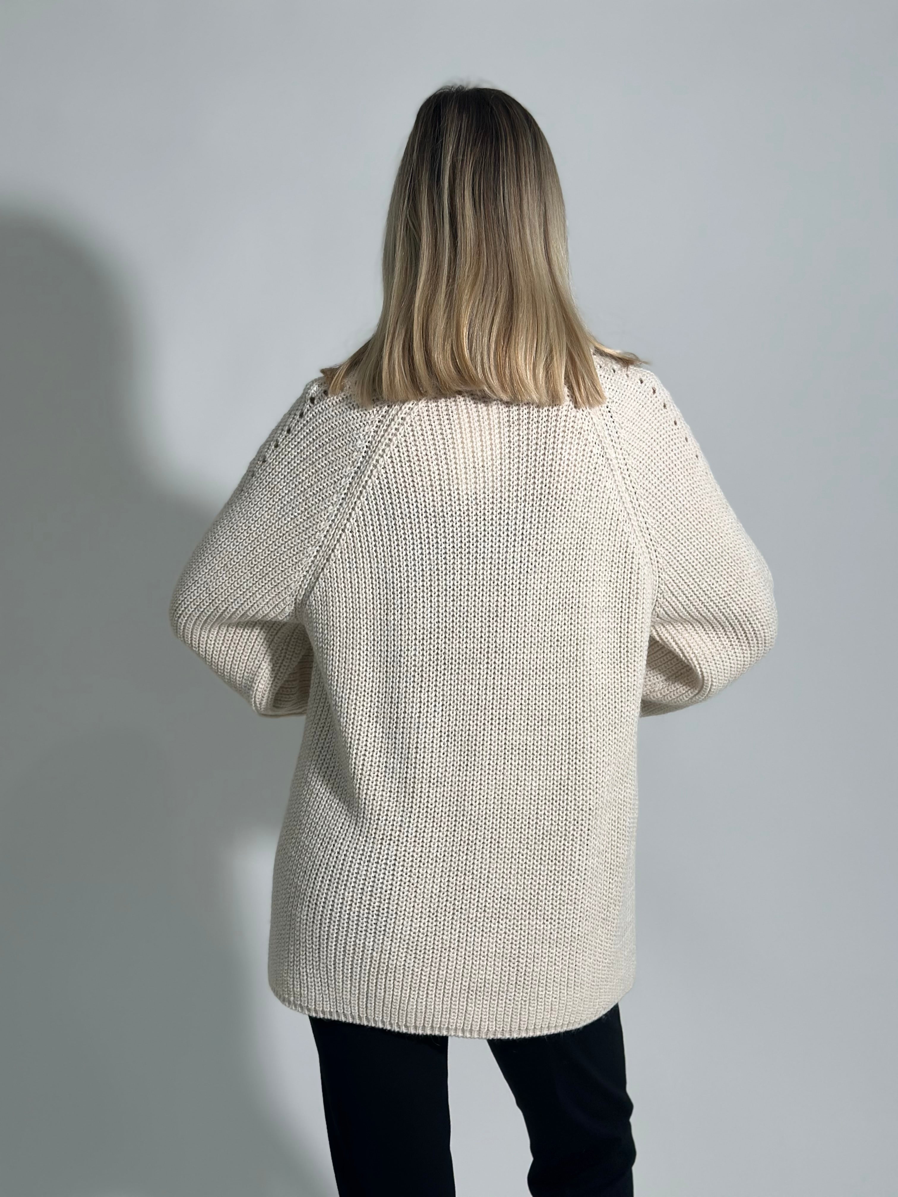 Maglia coste inglese 10343 PANNA