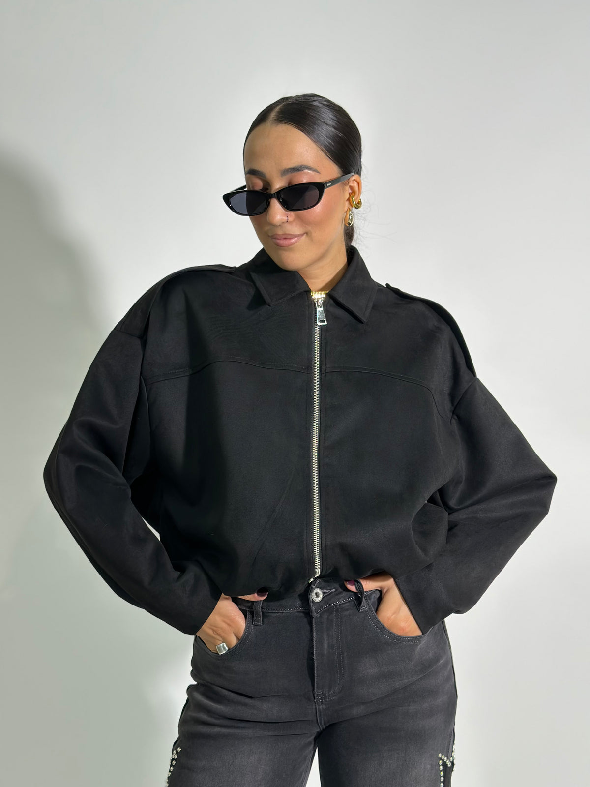 Bomber scamosciato 28081