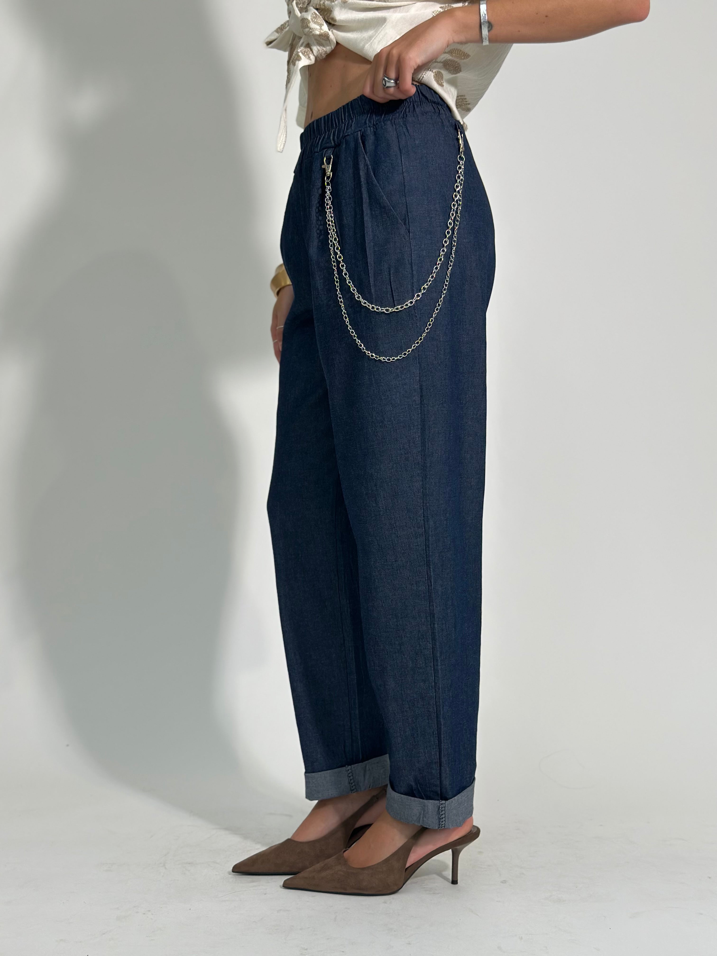 Pantalone chambray catena 1513
