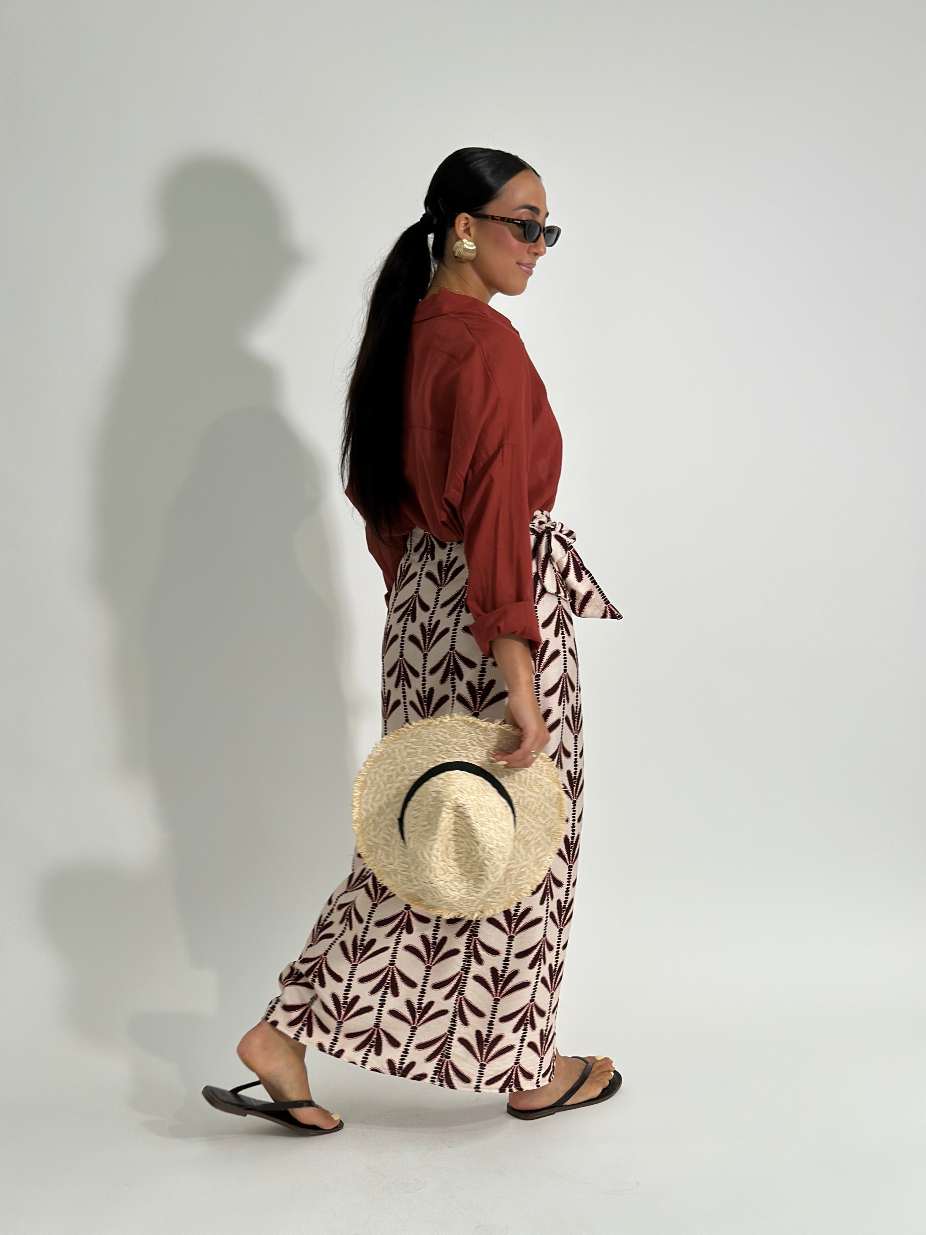 Gonna pareo sara 8097 BURGUNDY