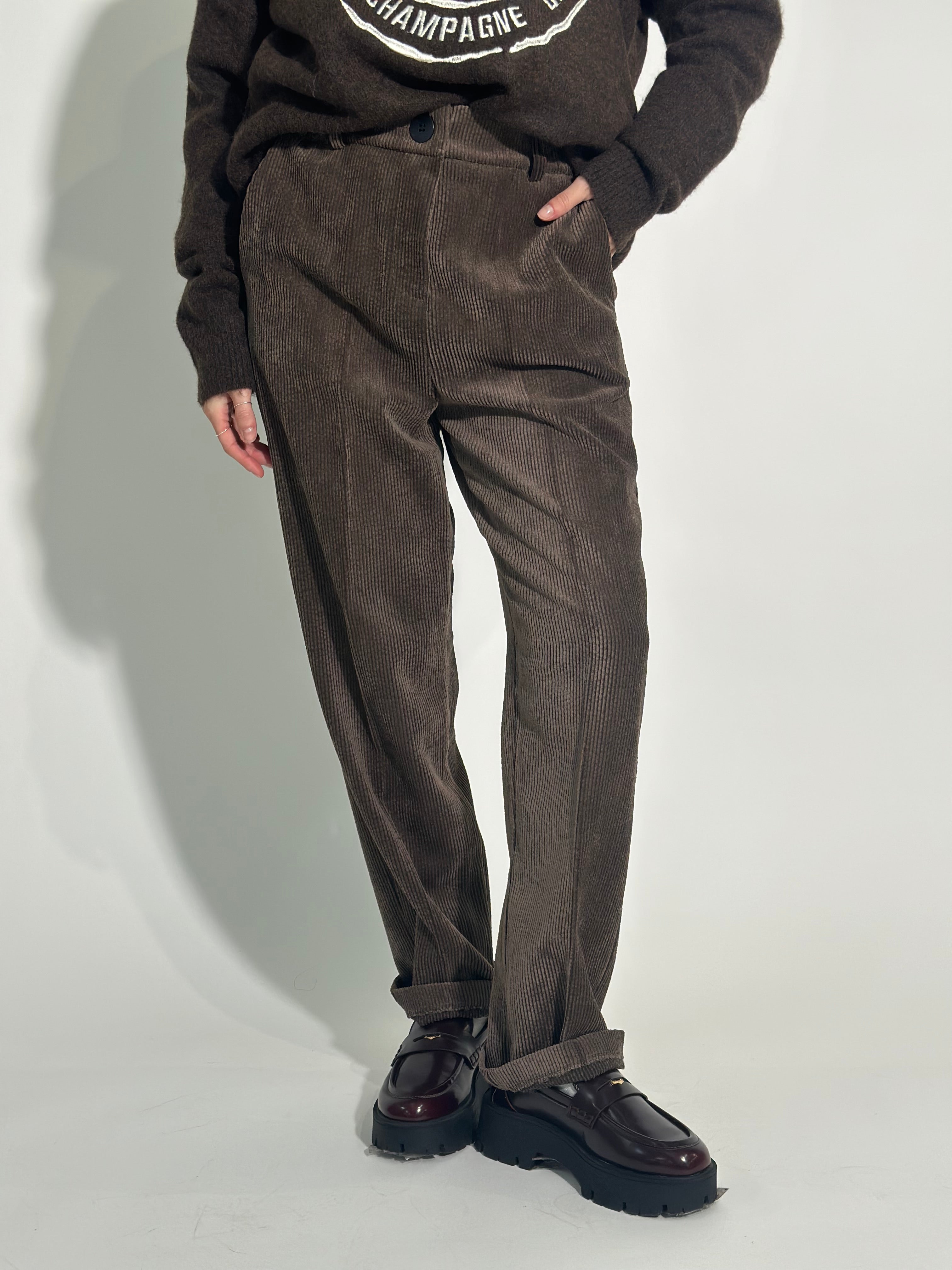 Pantalone velluto elastico T113