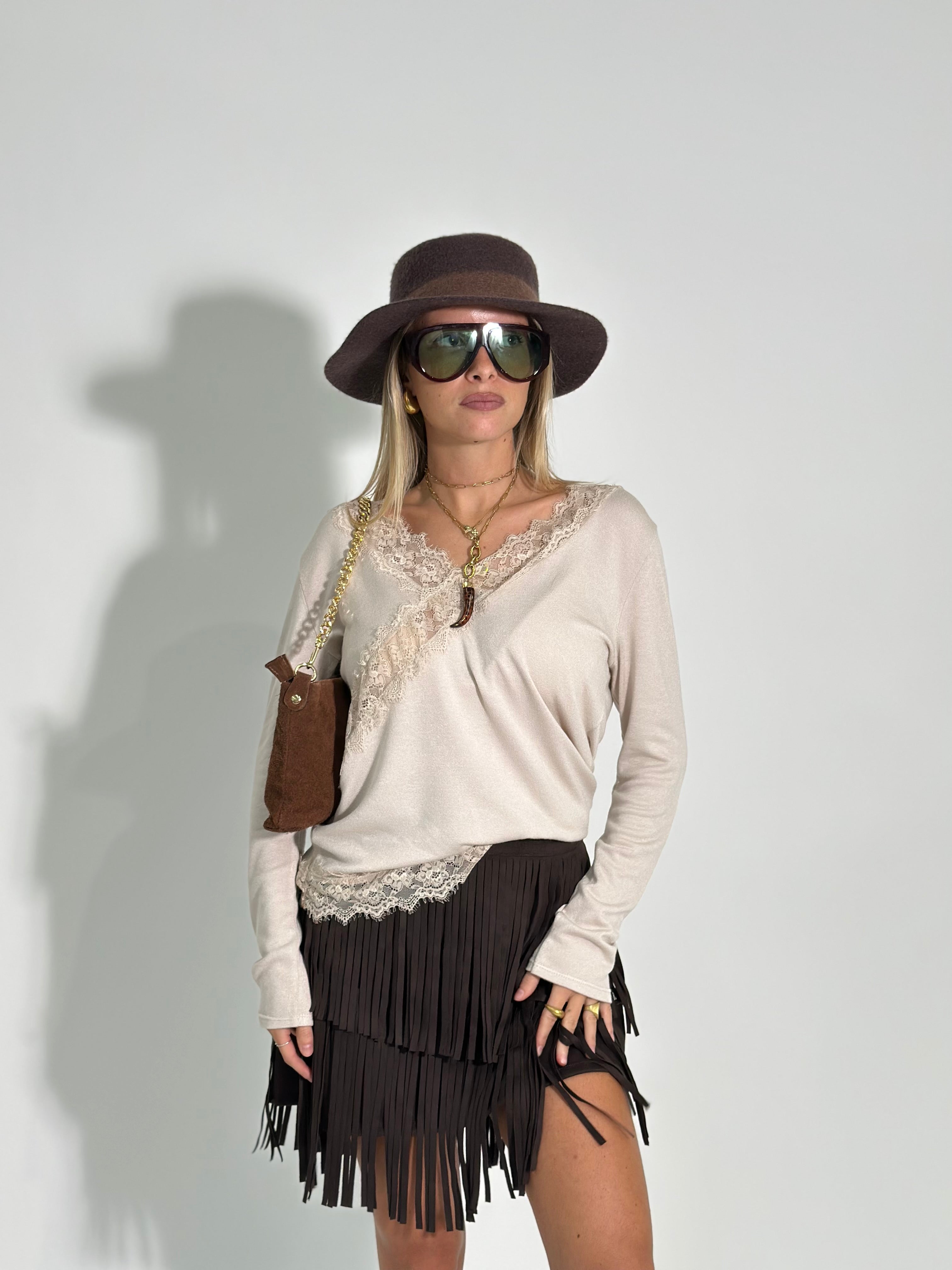 Maglia V pizzo 60550