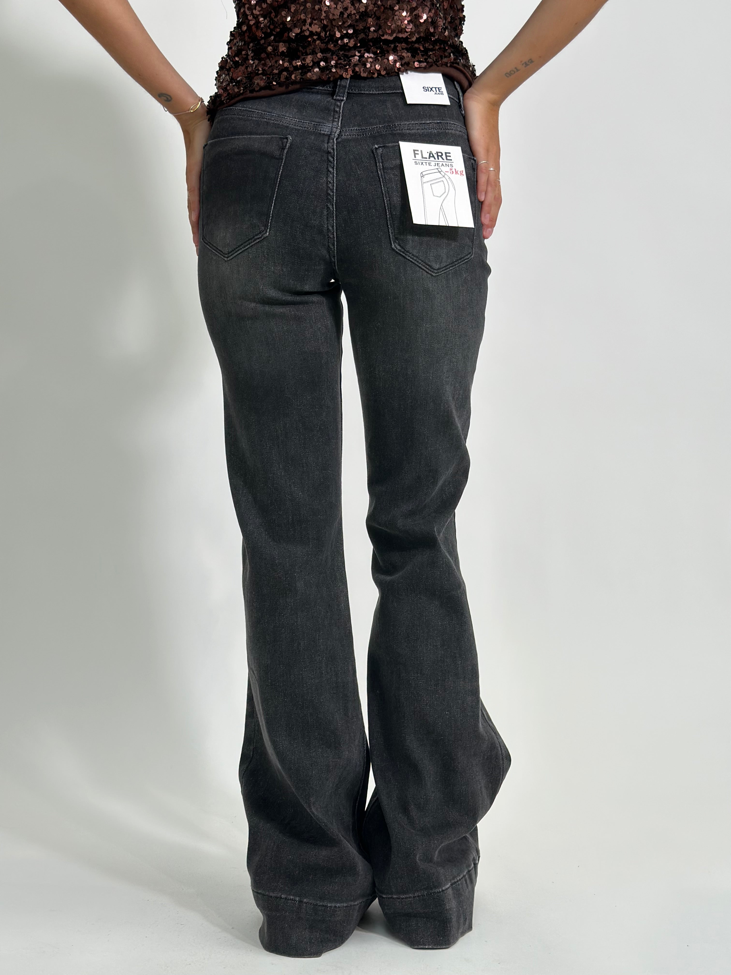 Jeans flare push-up H3851-11A