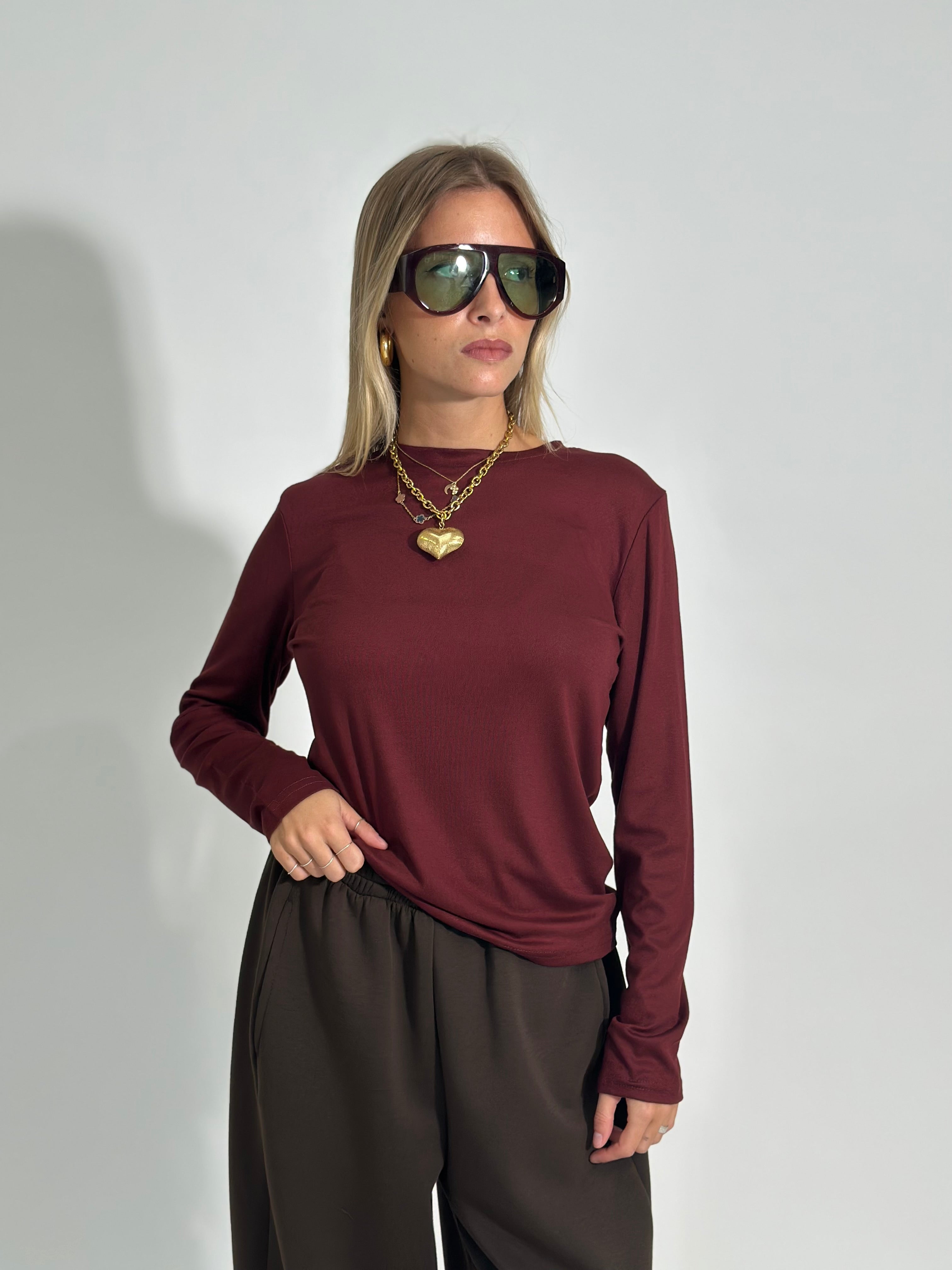 Maglia basica 6010 BURGUNDY