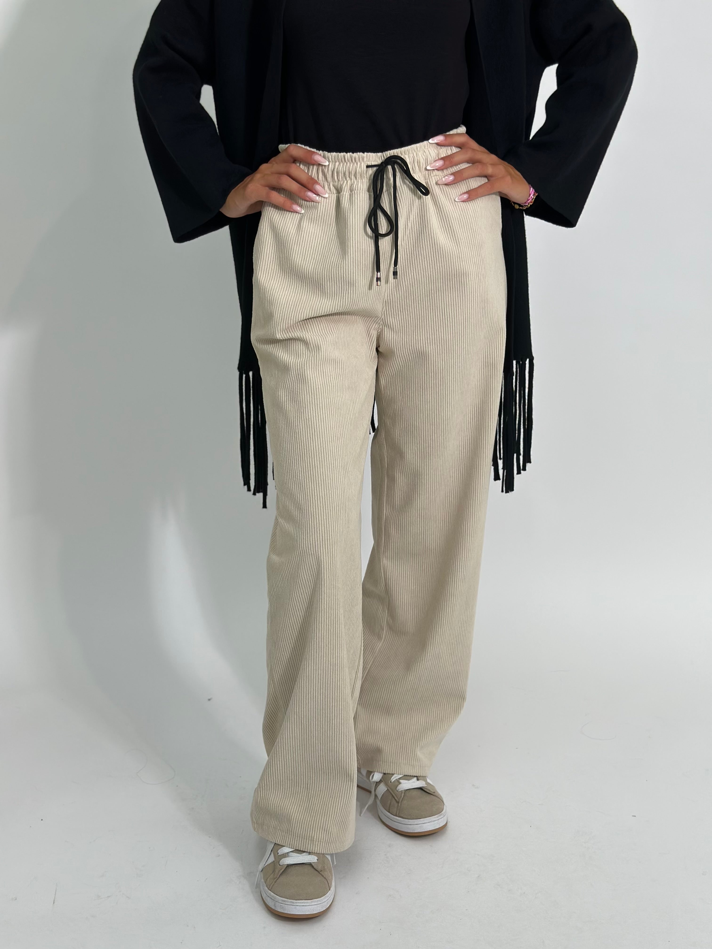 Pantalone velluto 25791 PANNA