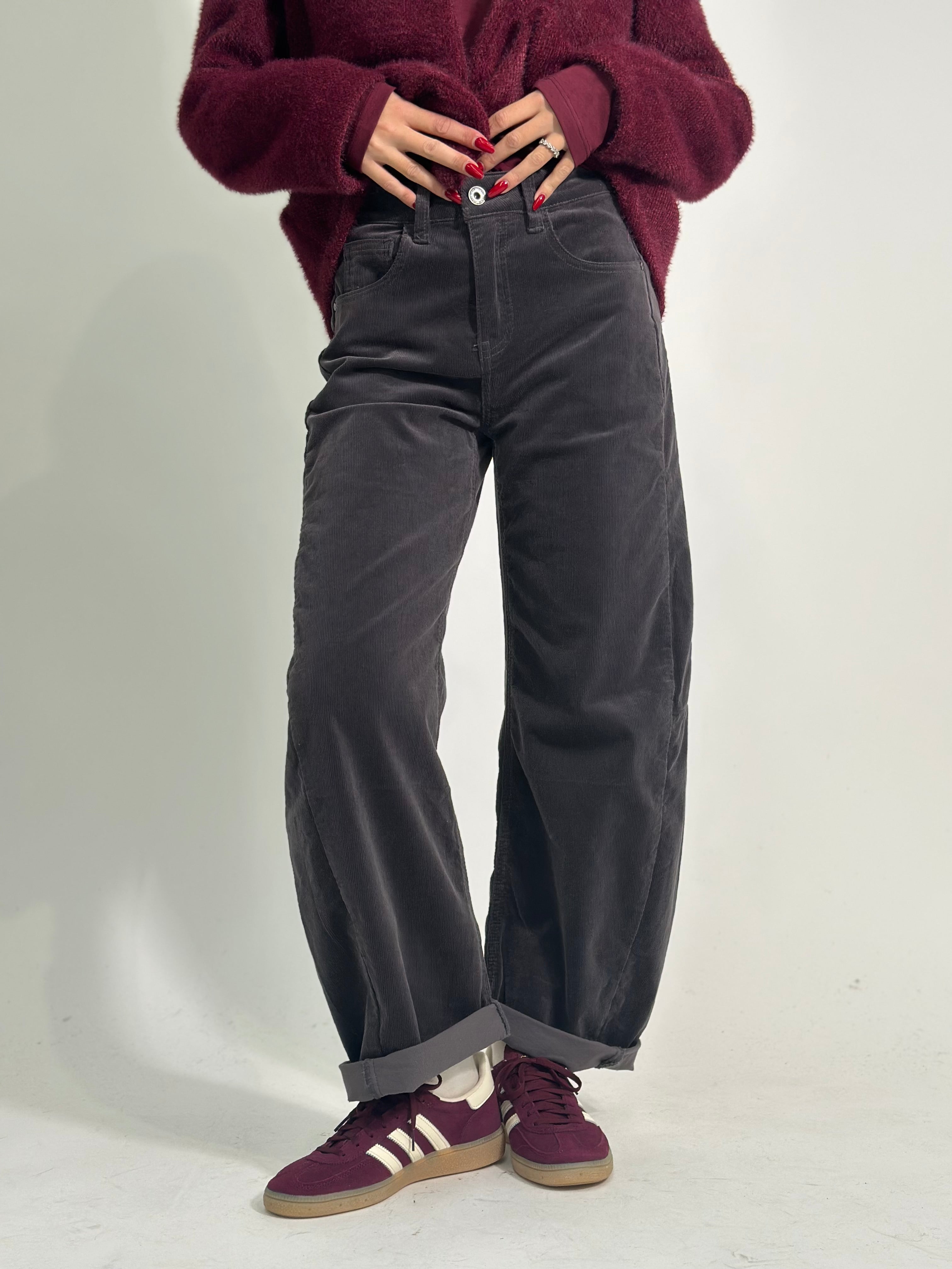 Pantalone baloon costina 9320 GRIGIO