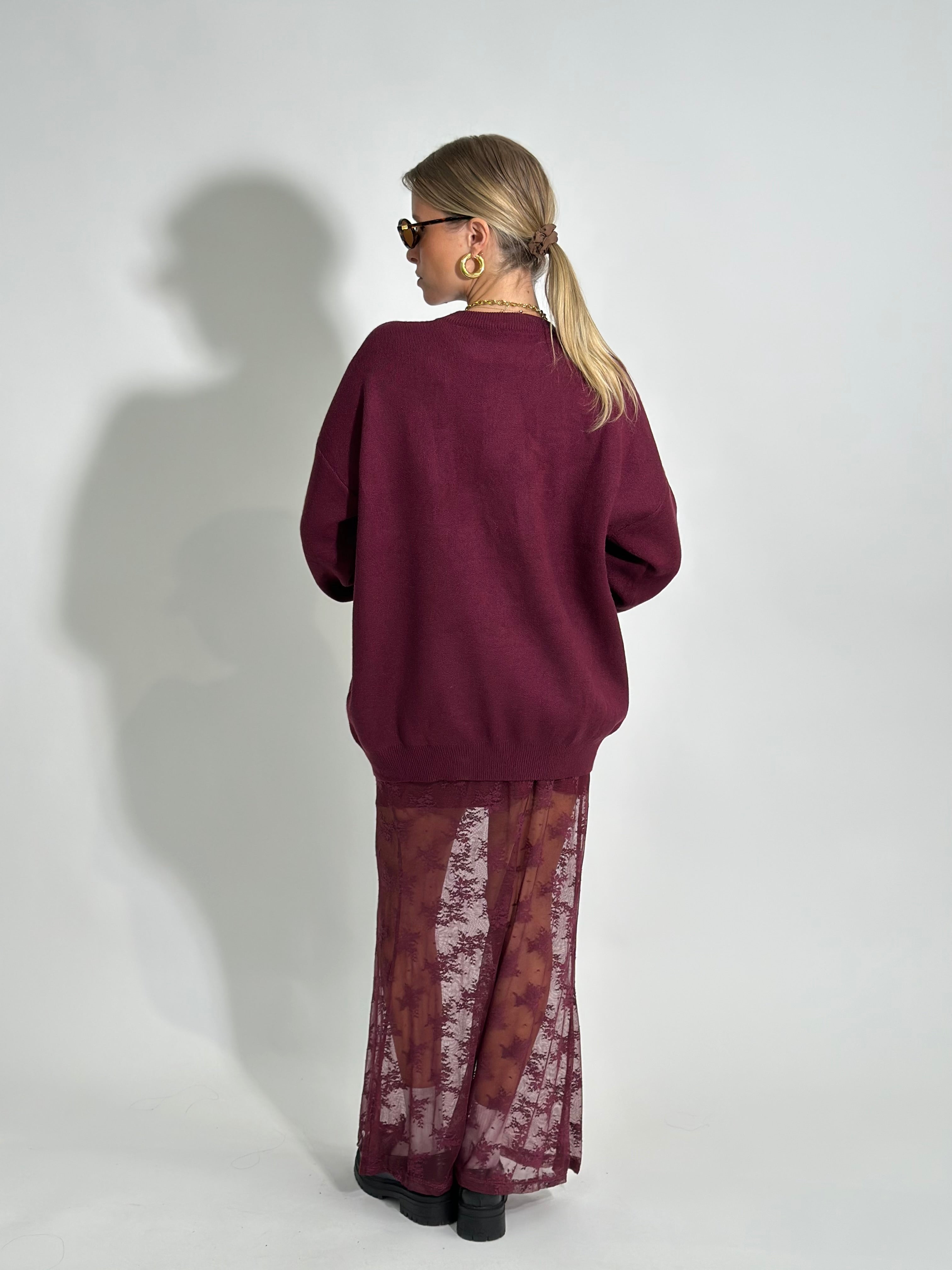 Maglia NY S11127 BORDO'