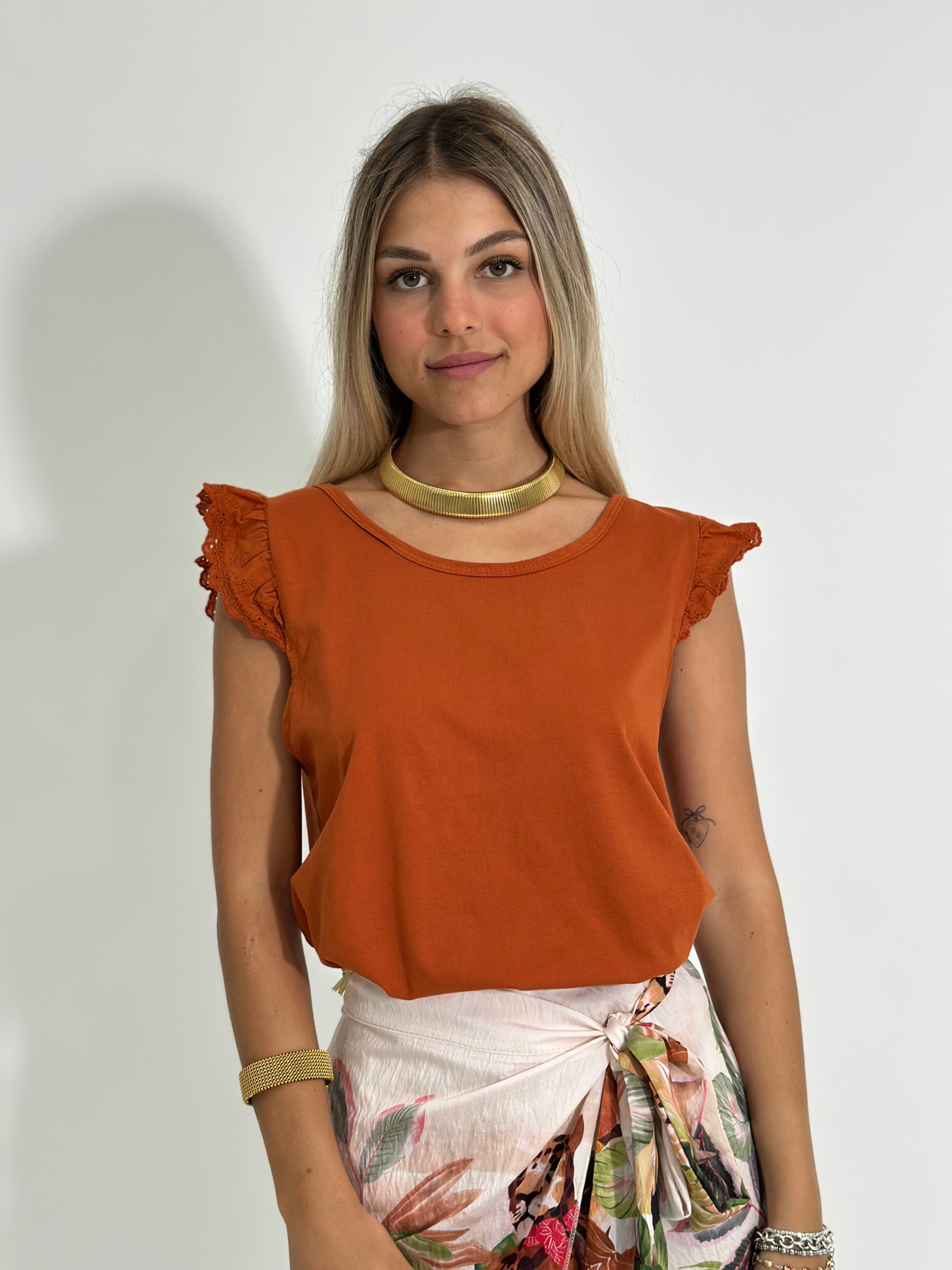 Maglia sangallo volant 7427
