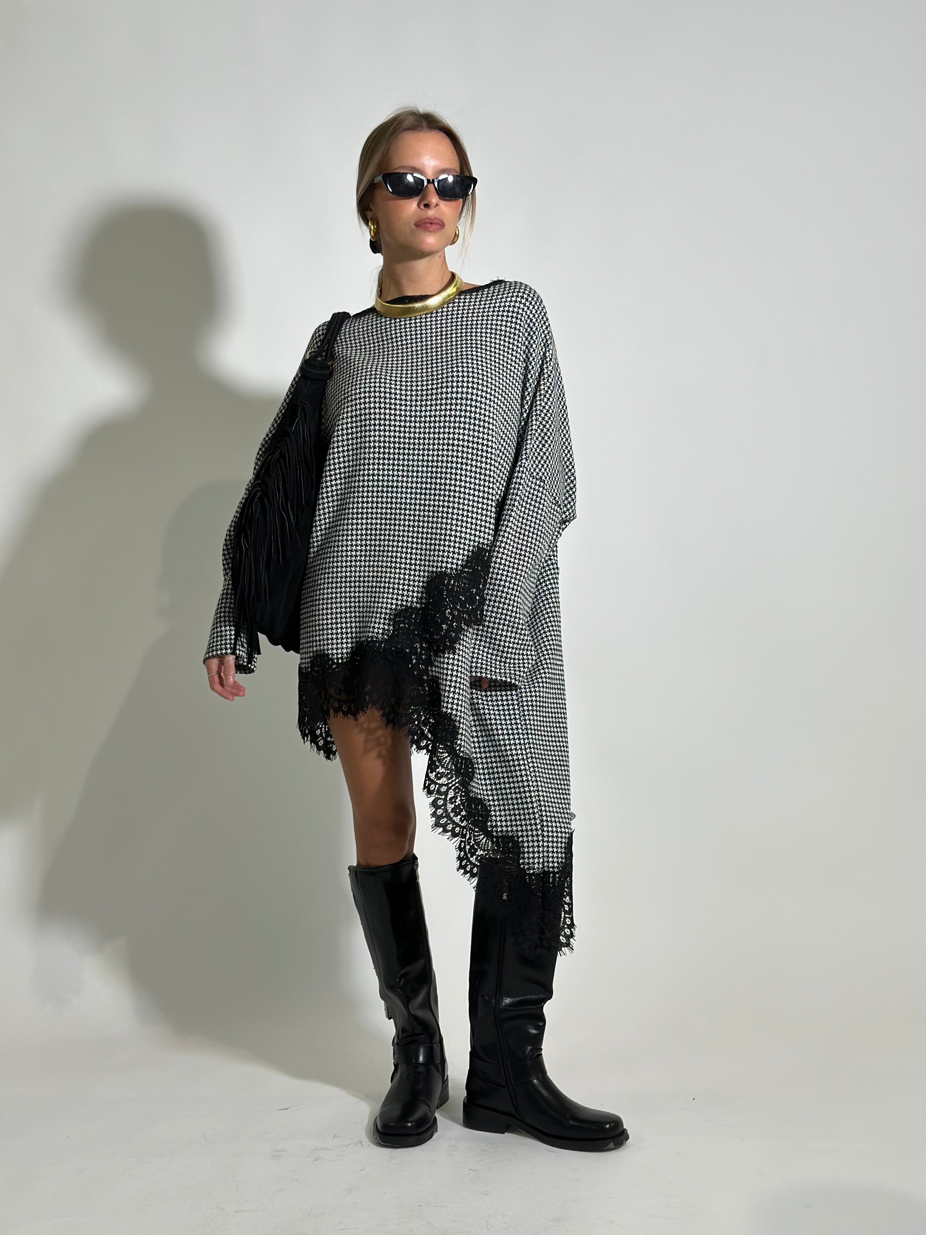 Felpa pied de poule lurex 80370