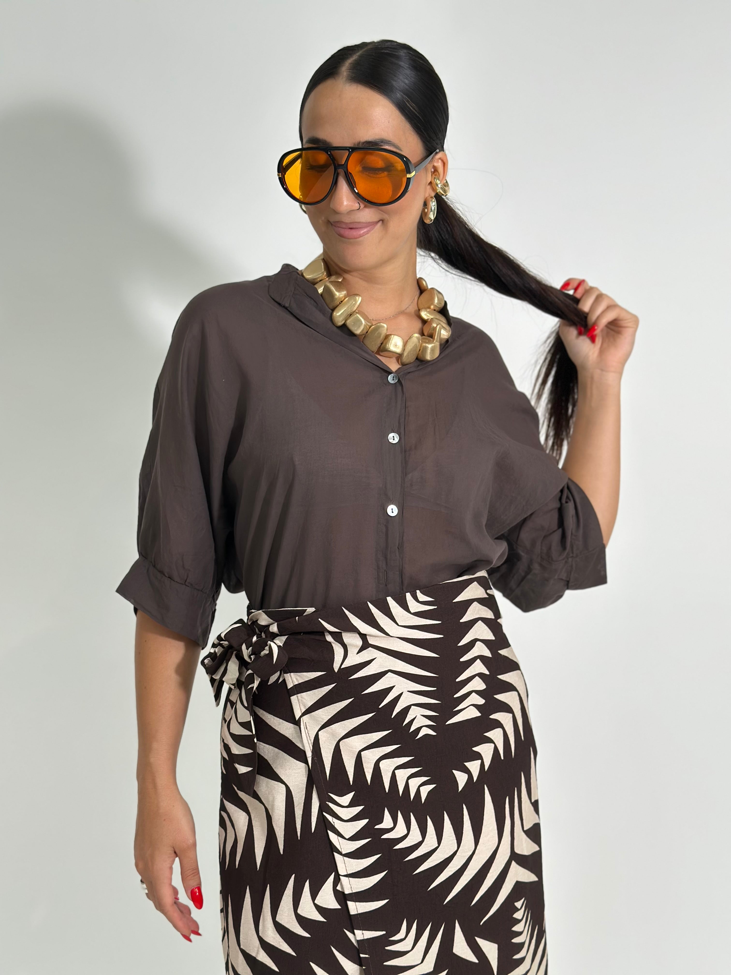 Camicia scatoletta 5568 MOKA