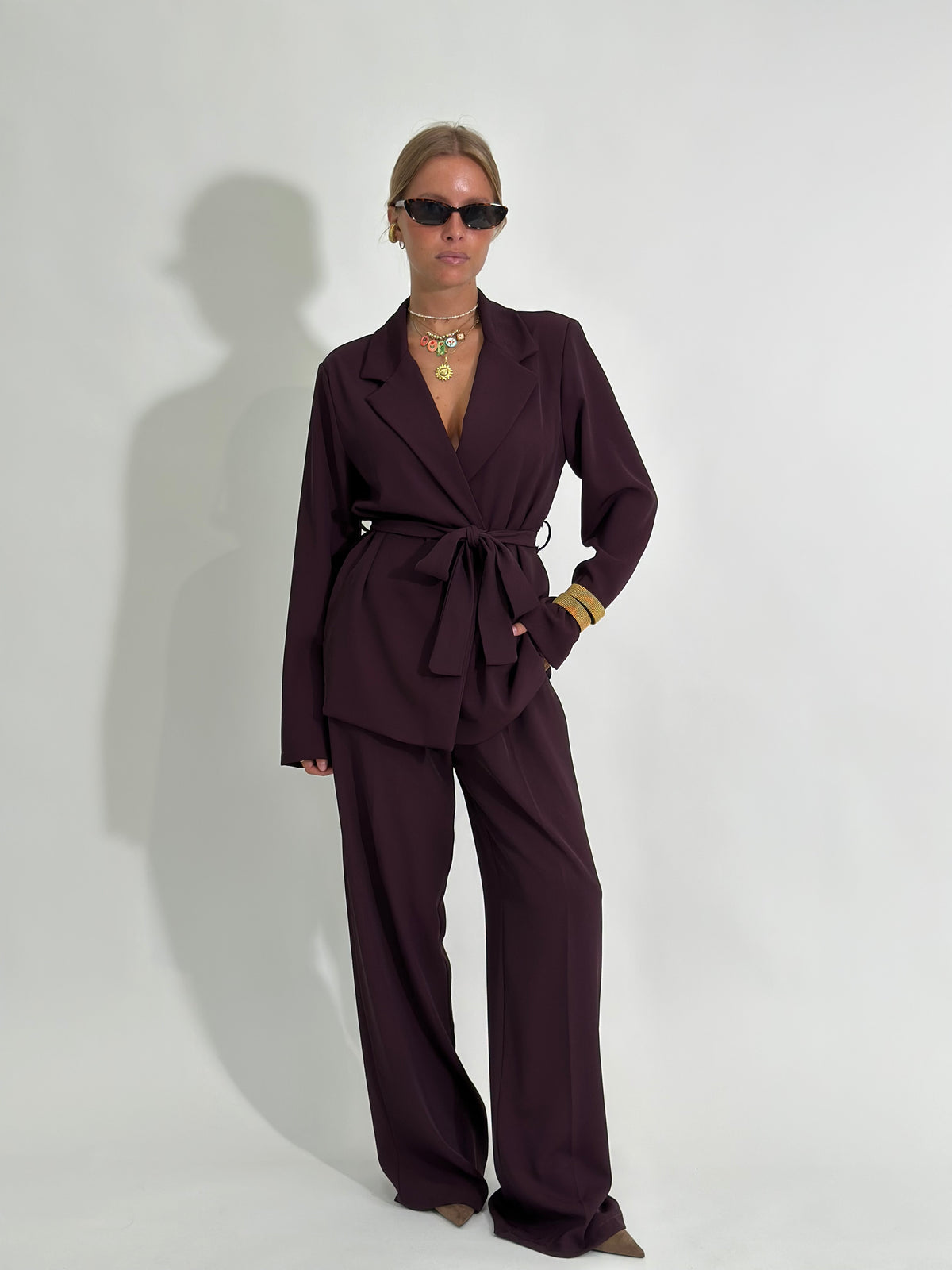 Pantalone fluido 7270 burgundy
