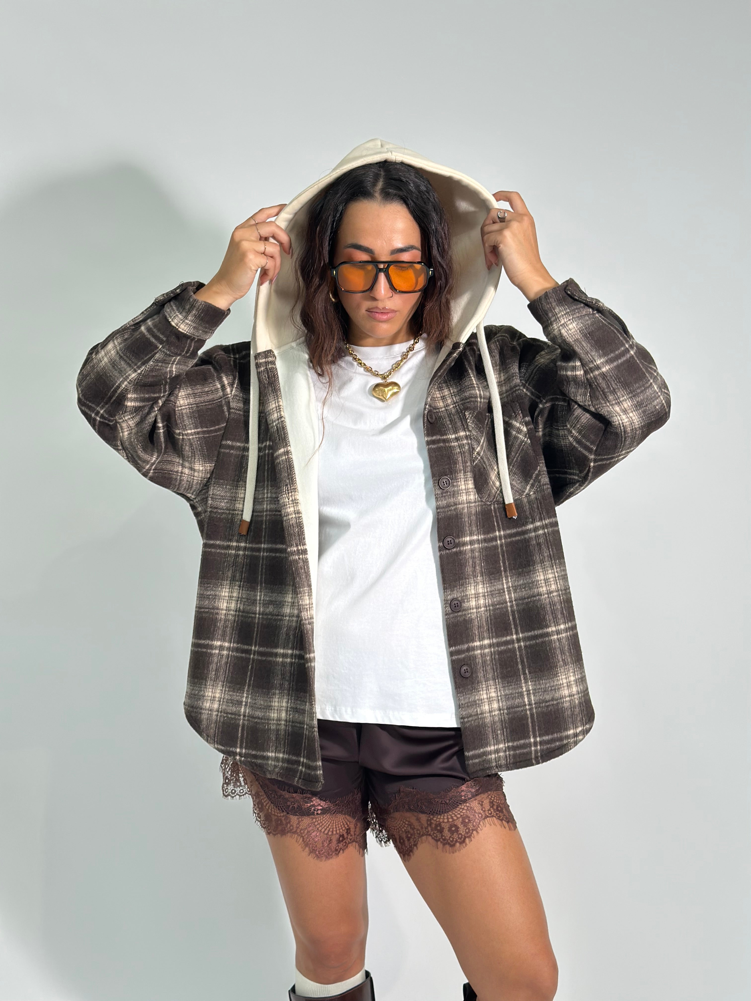 Giacca cappuccio K856 MORO