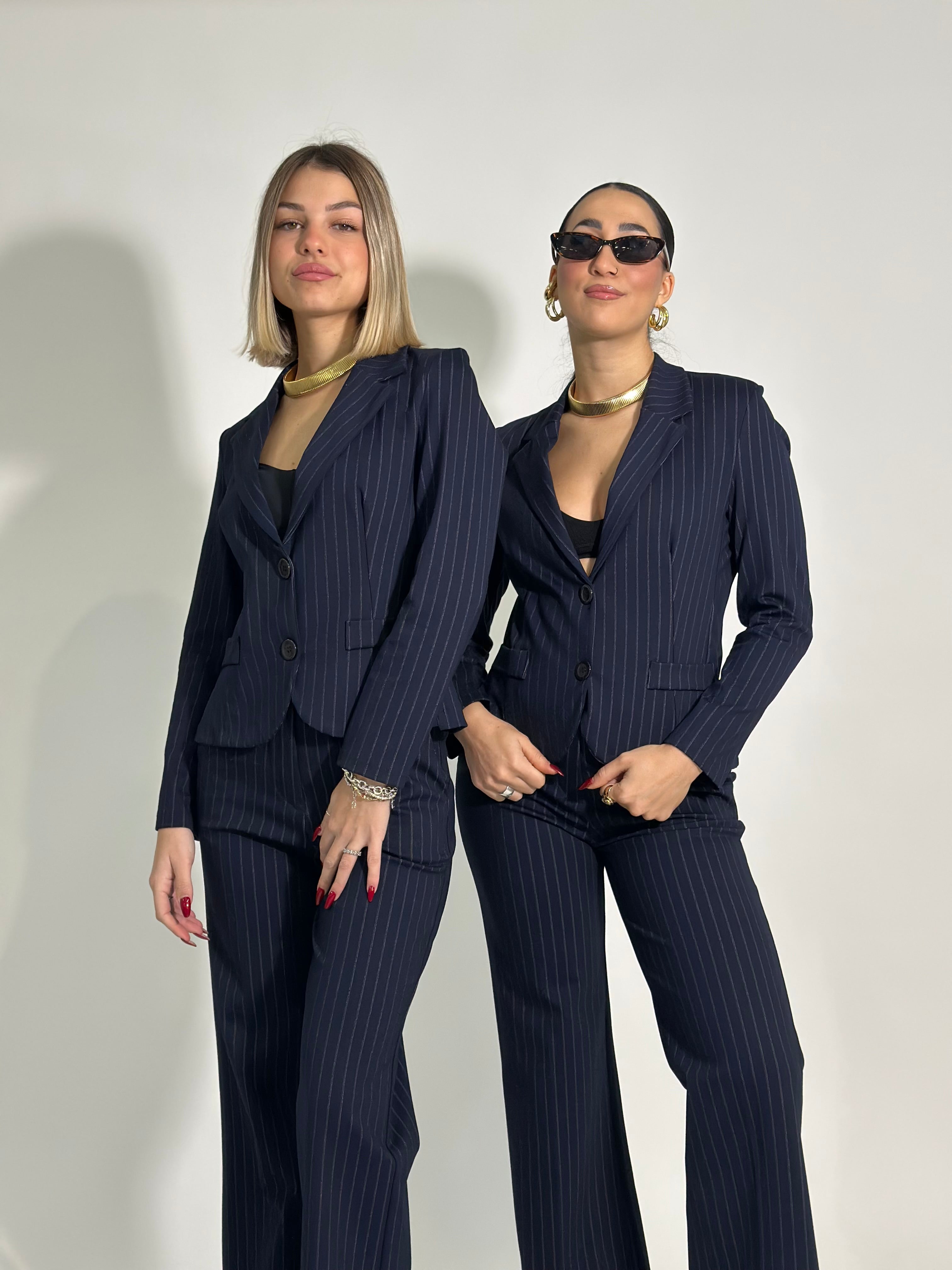 Tailleur gessato 5211 BLU