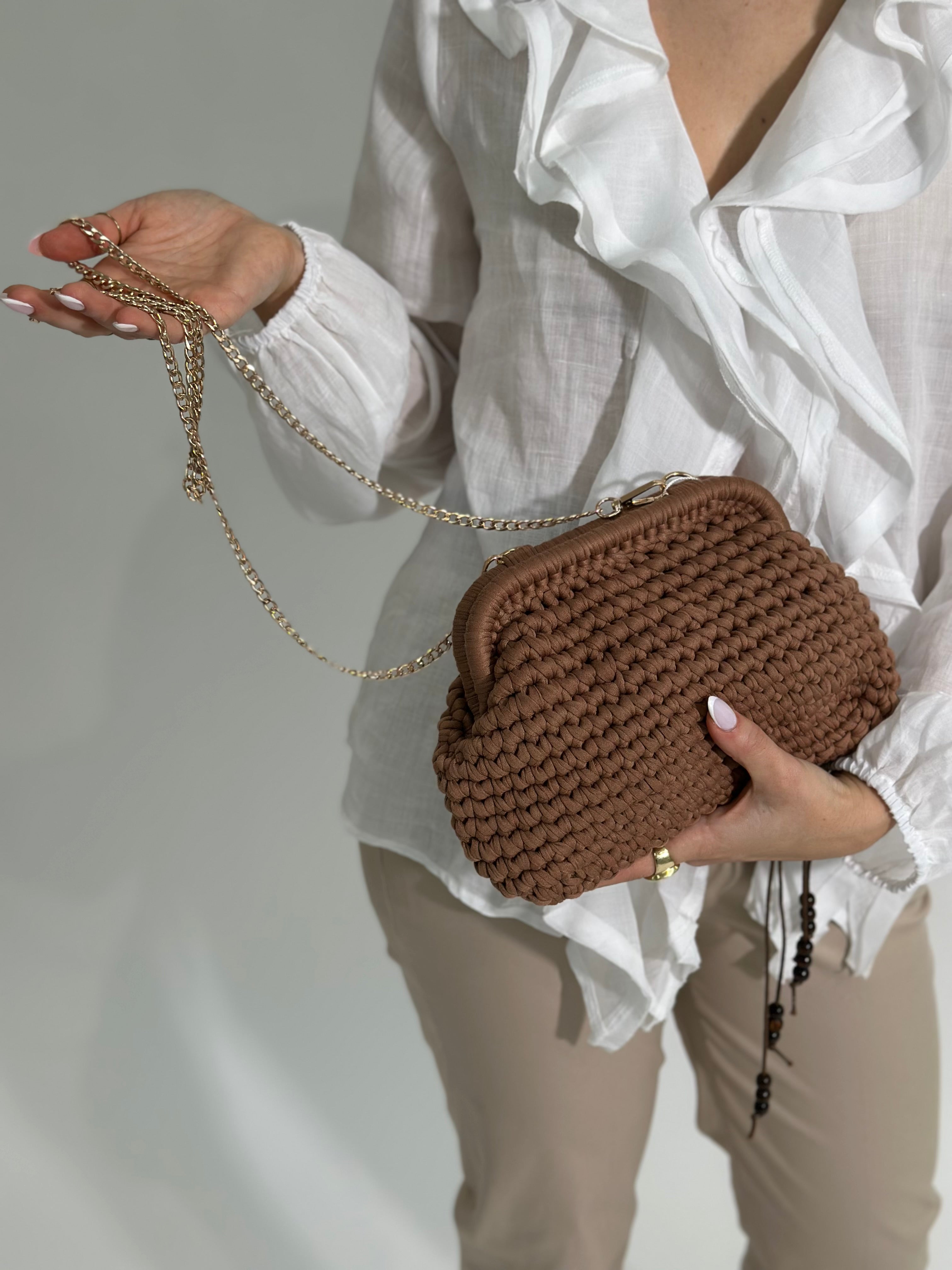 Borsa clutch 2657 COFFEE