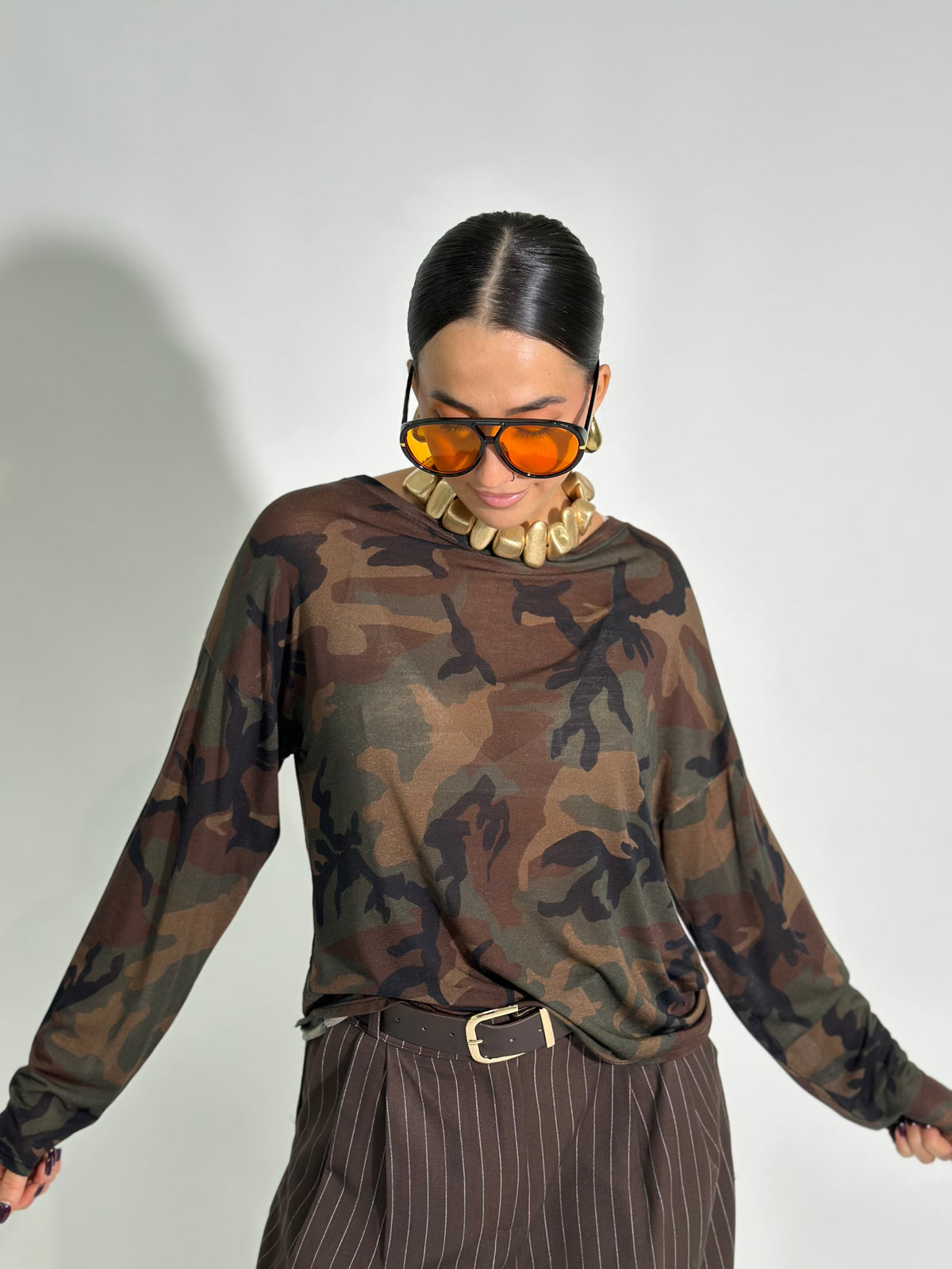 Light cashmere over CAMOUFLAGE