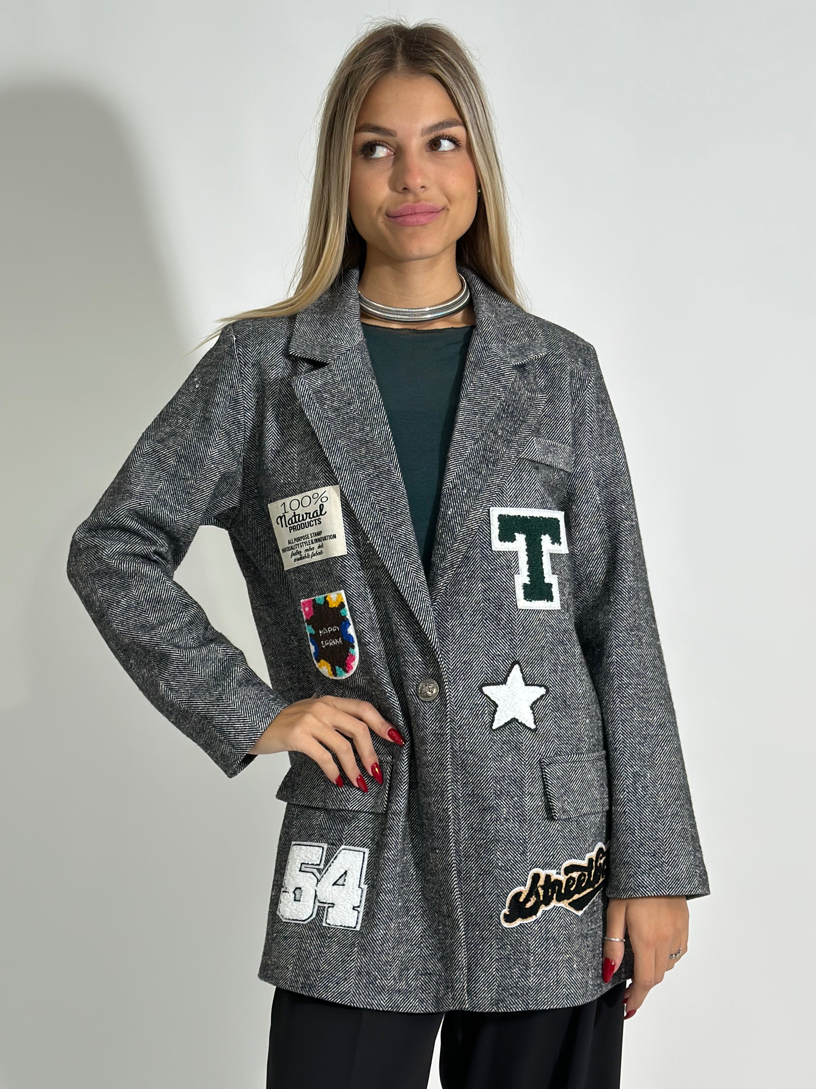 Giacca Patch A7933 NERO