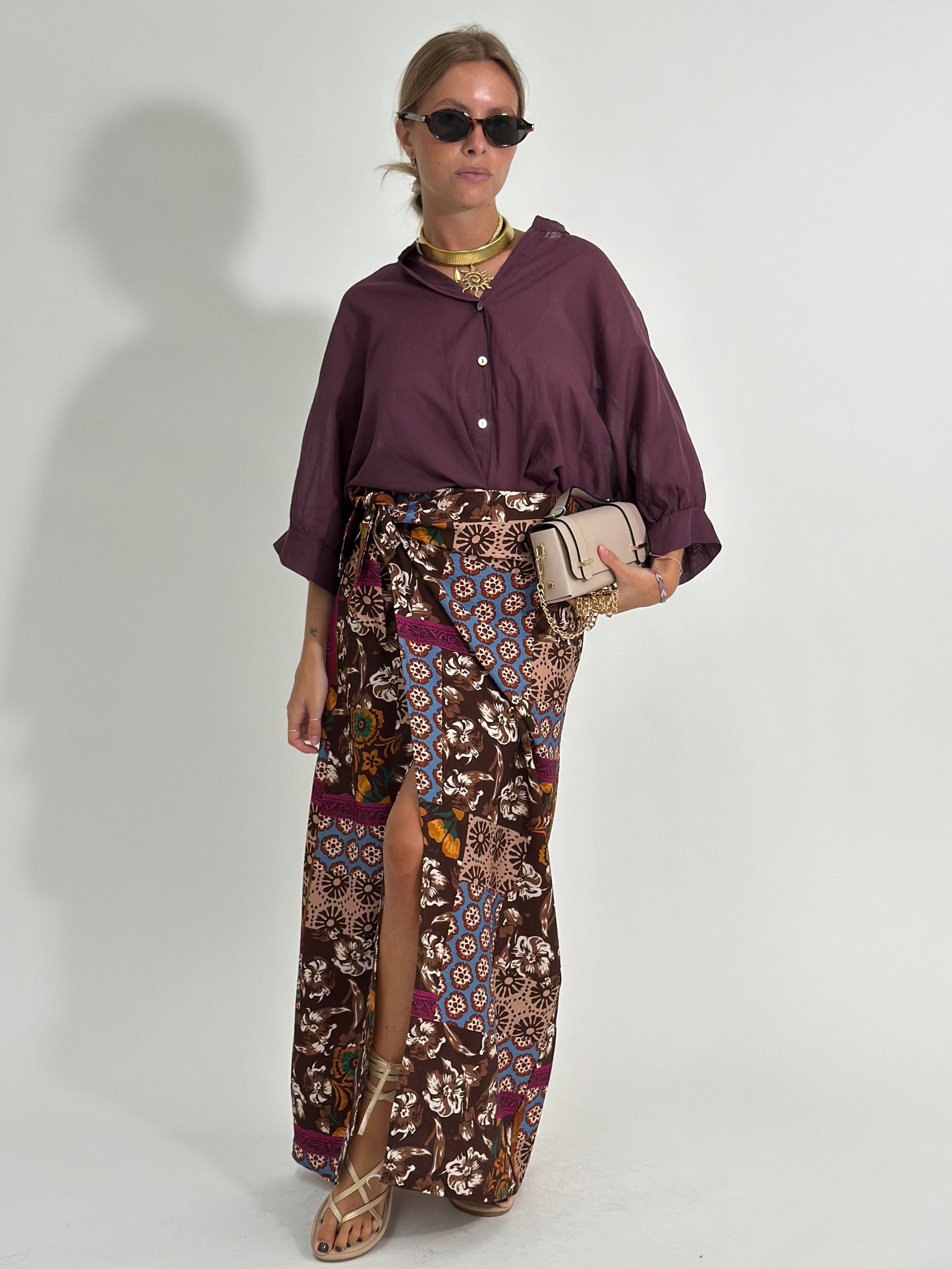 Gonna pareo lunga FIORI 8097