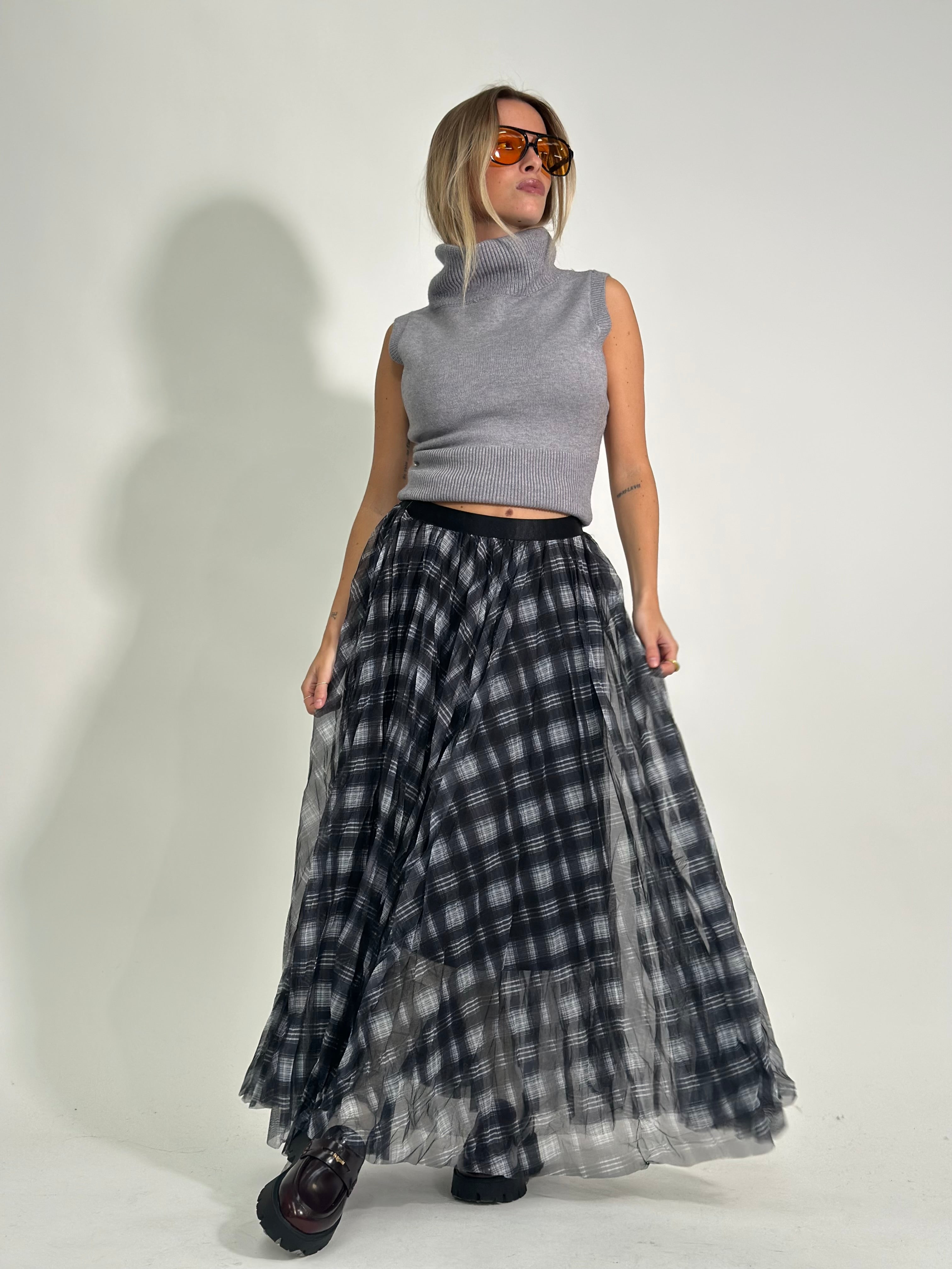 Gonna tulle 8821 NERO-BIANCO