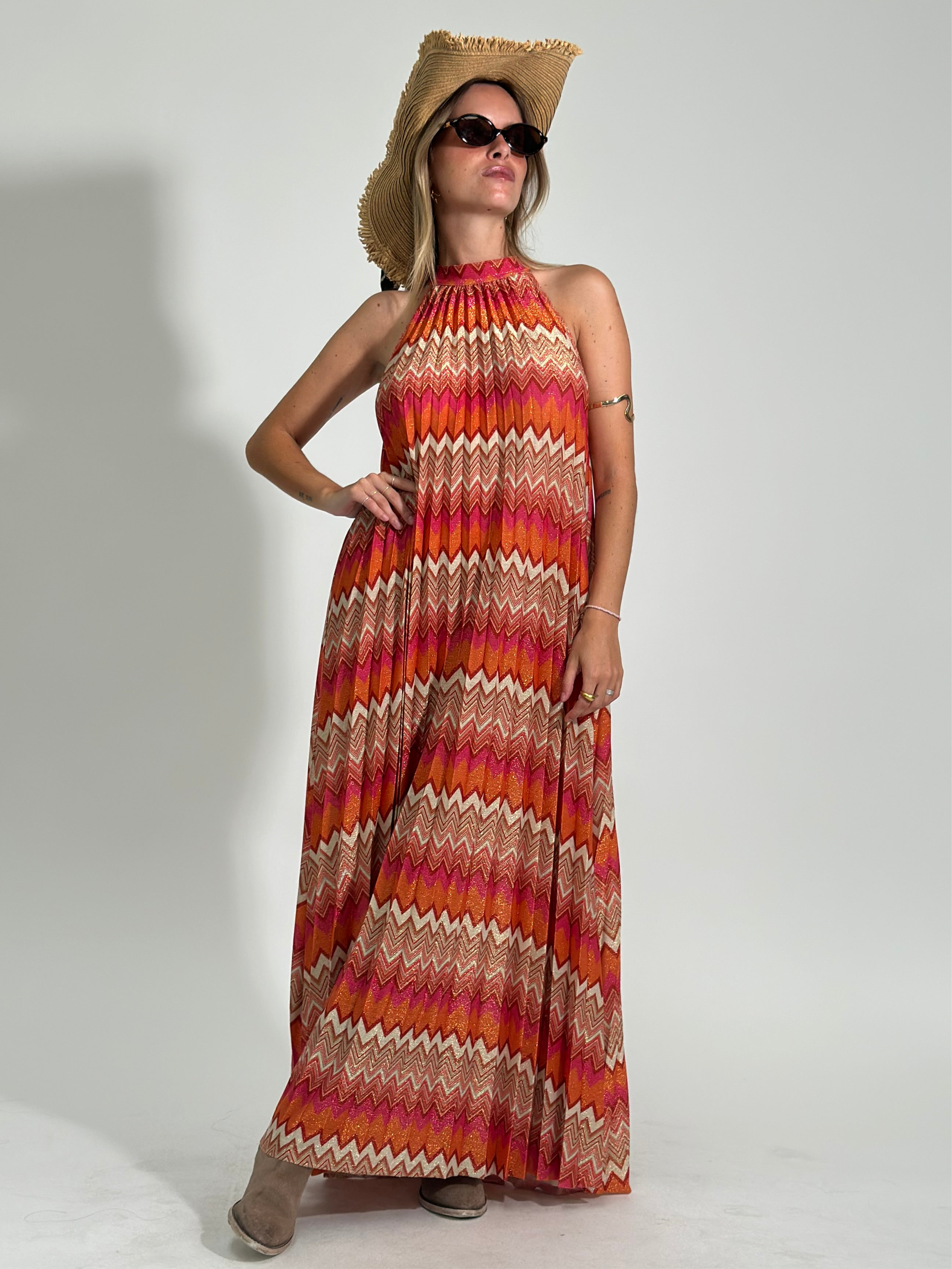 Abito lurex 1372 ARANCIO