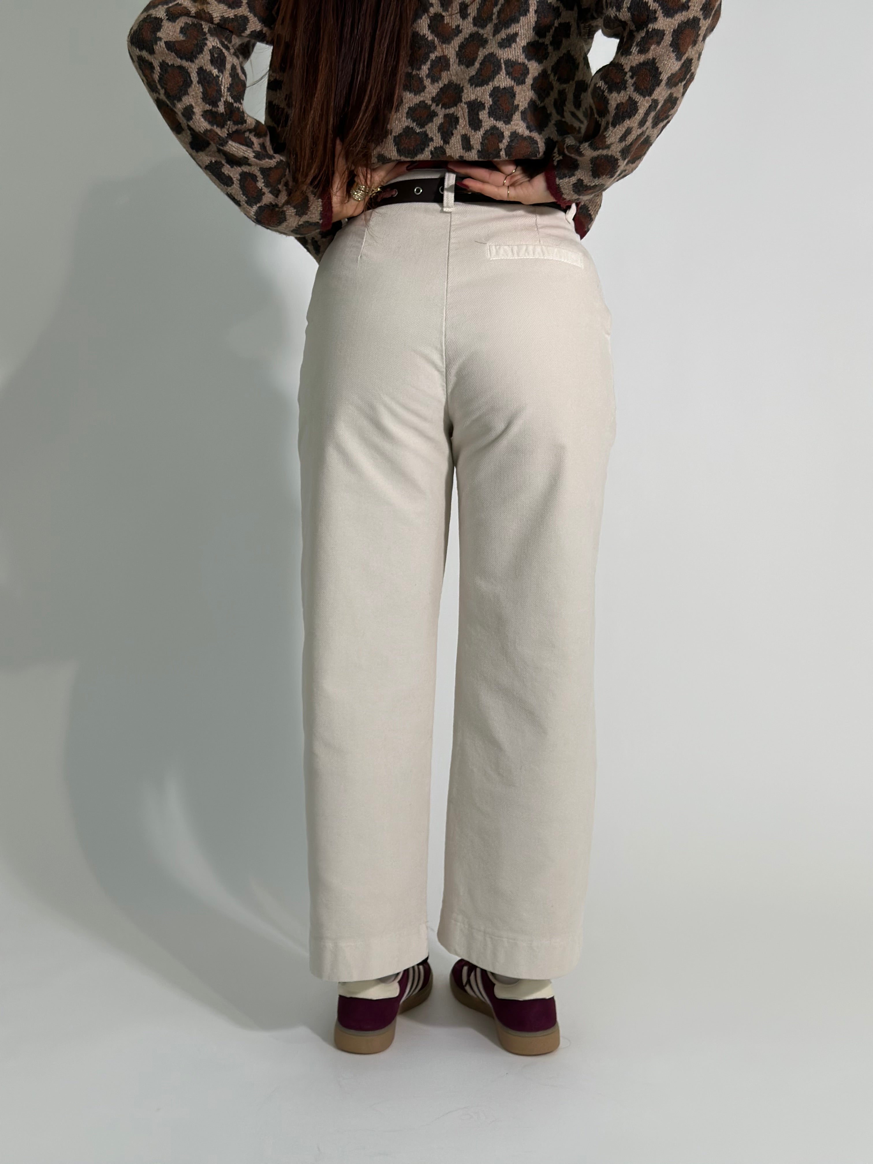 Pantalone velvet 822630 PANNA