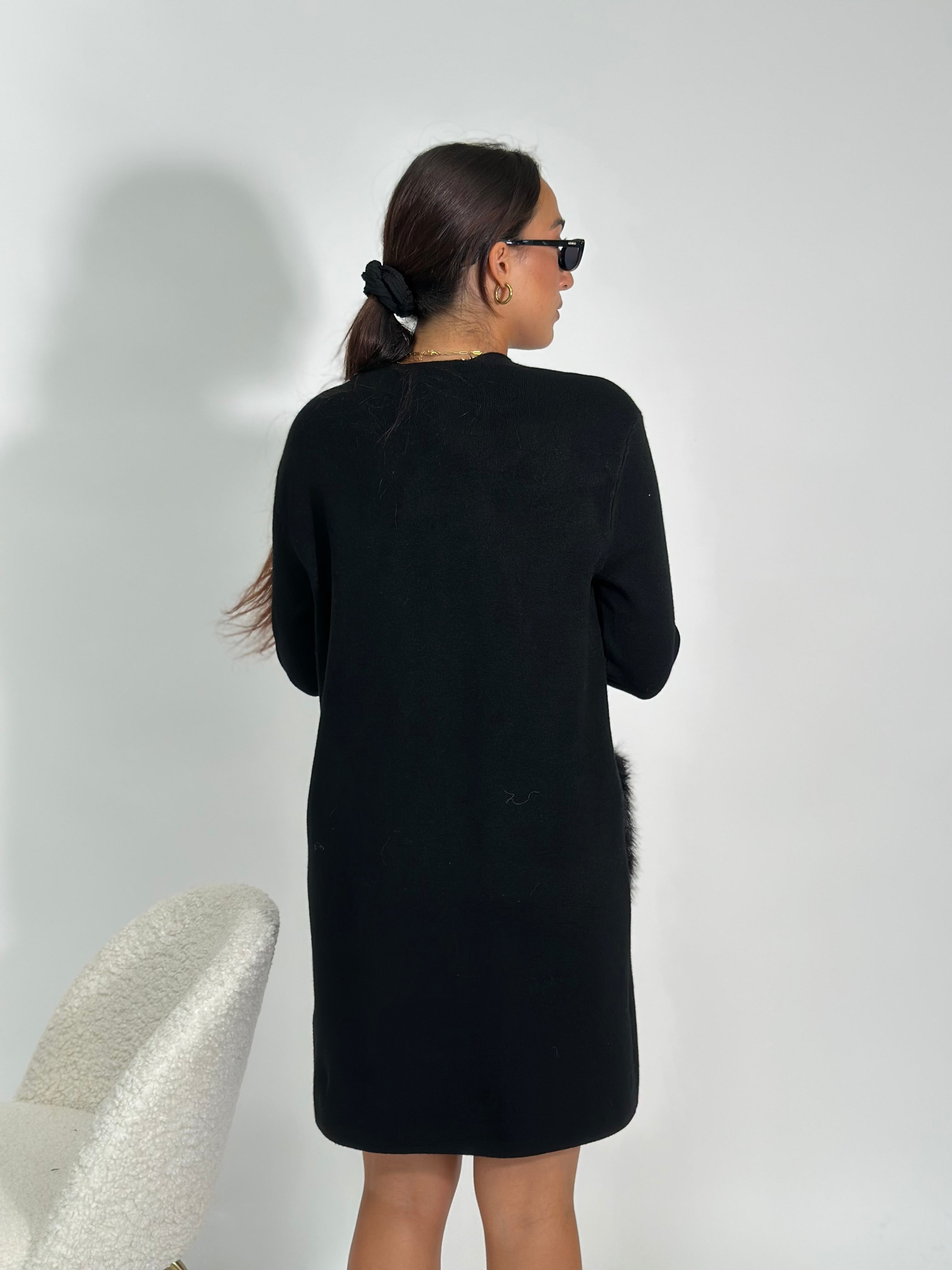 Cardigan tasche 60669 NERO