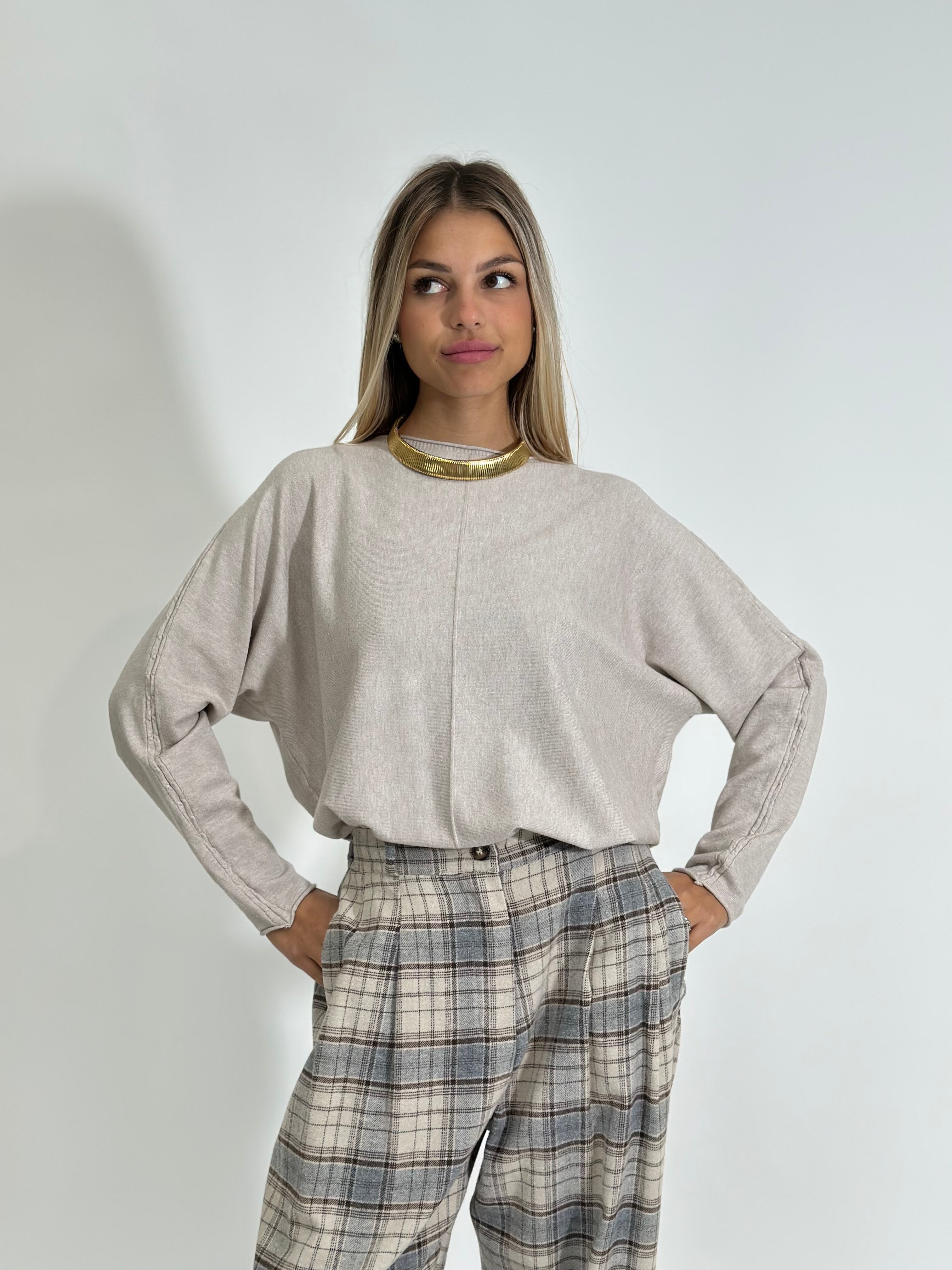 Maglia treccina ZS3097 ECRÙ