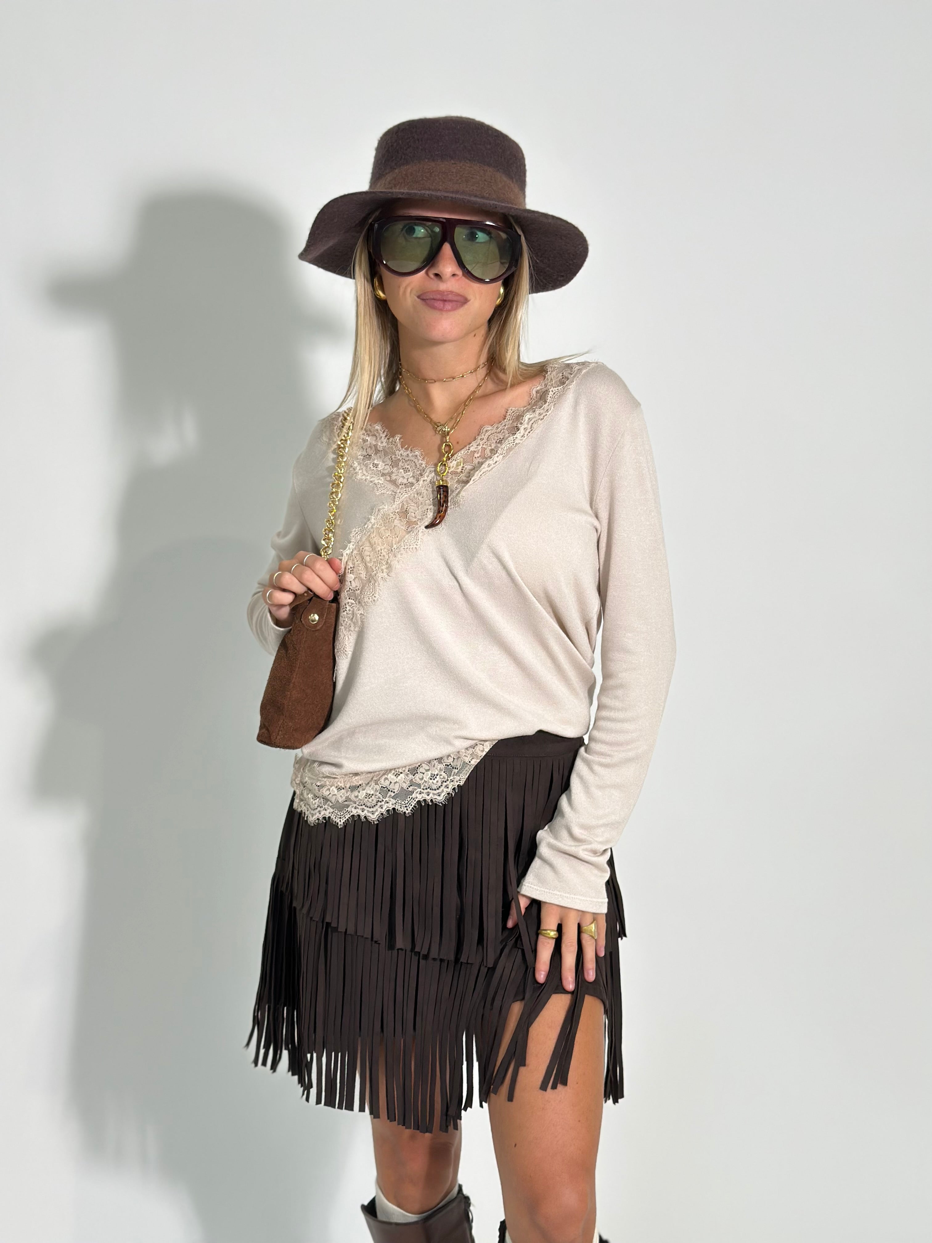 Maglia V pizzo 60550