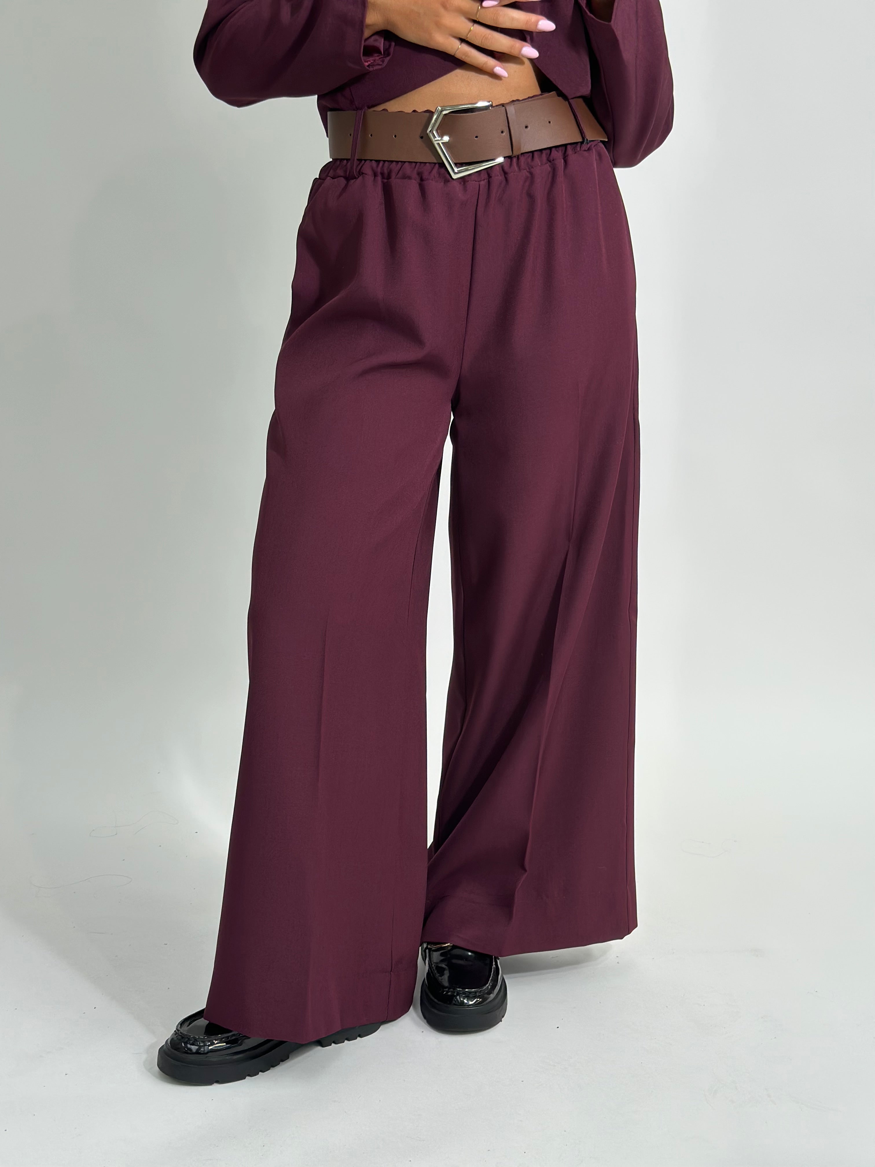 Pantalone cintura P18786 BORDO'