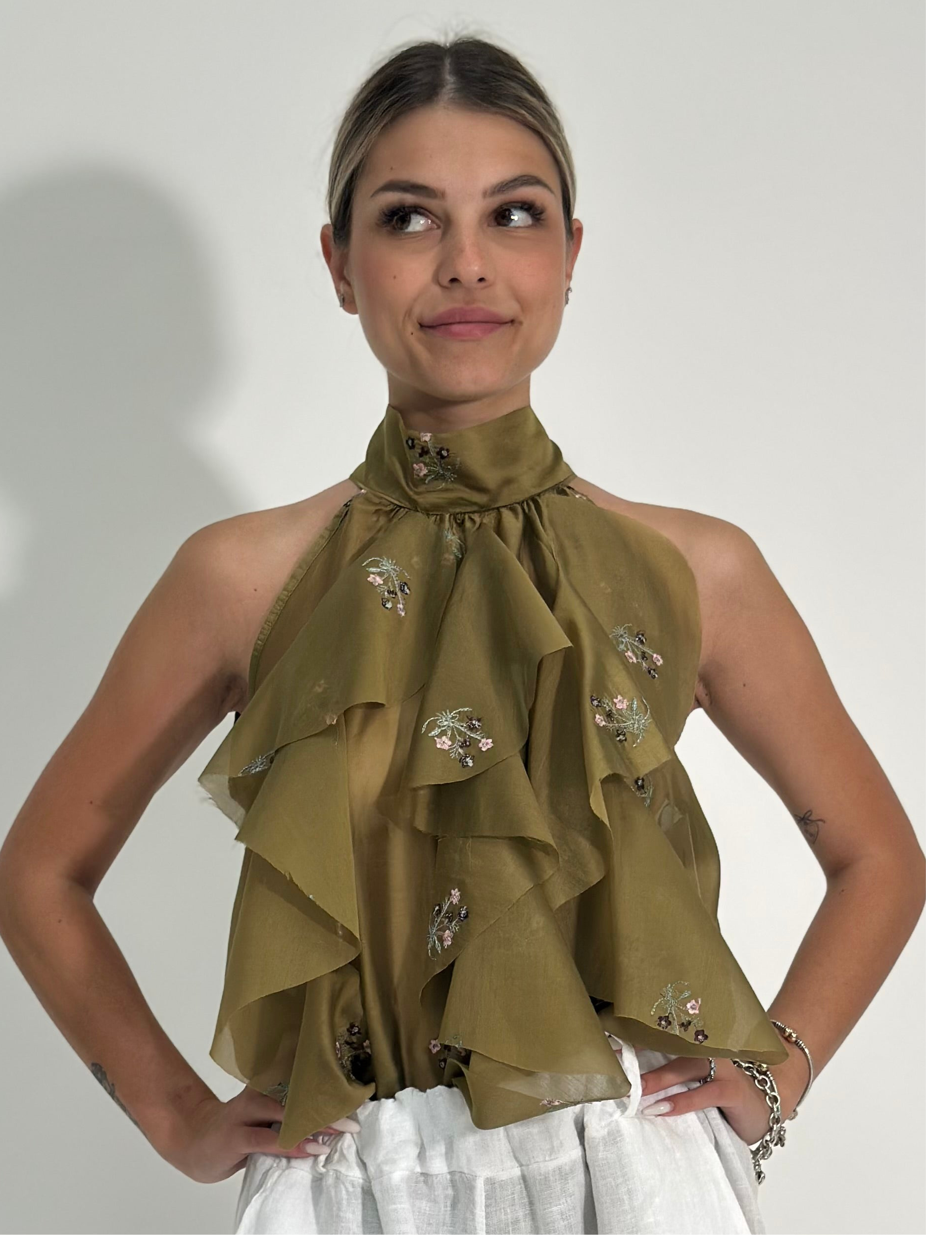 Top rouge ricami 4529 VERDE