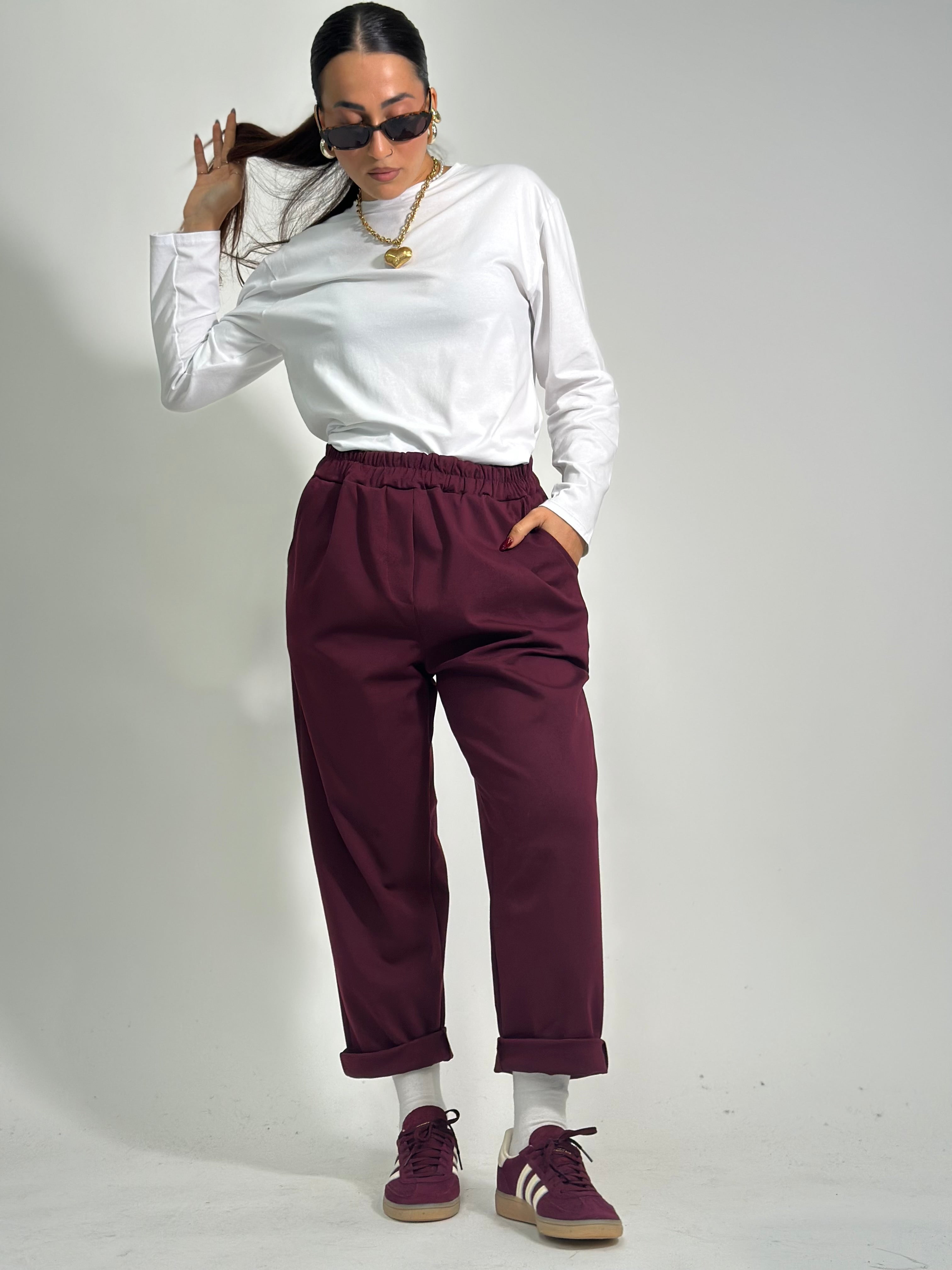 Pantalone confort 9869 BURGUNDY
