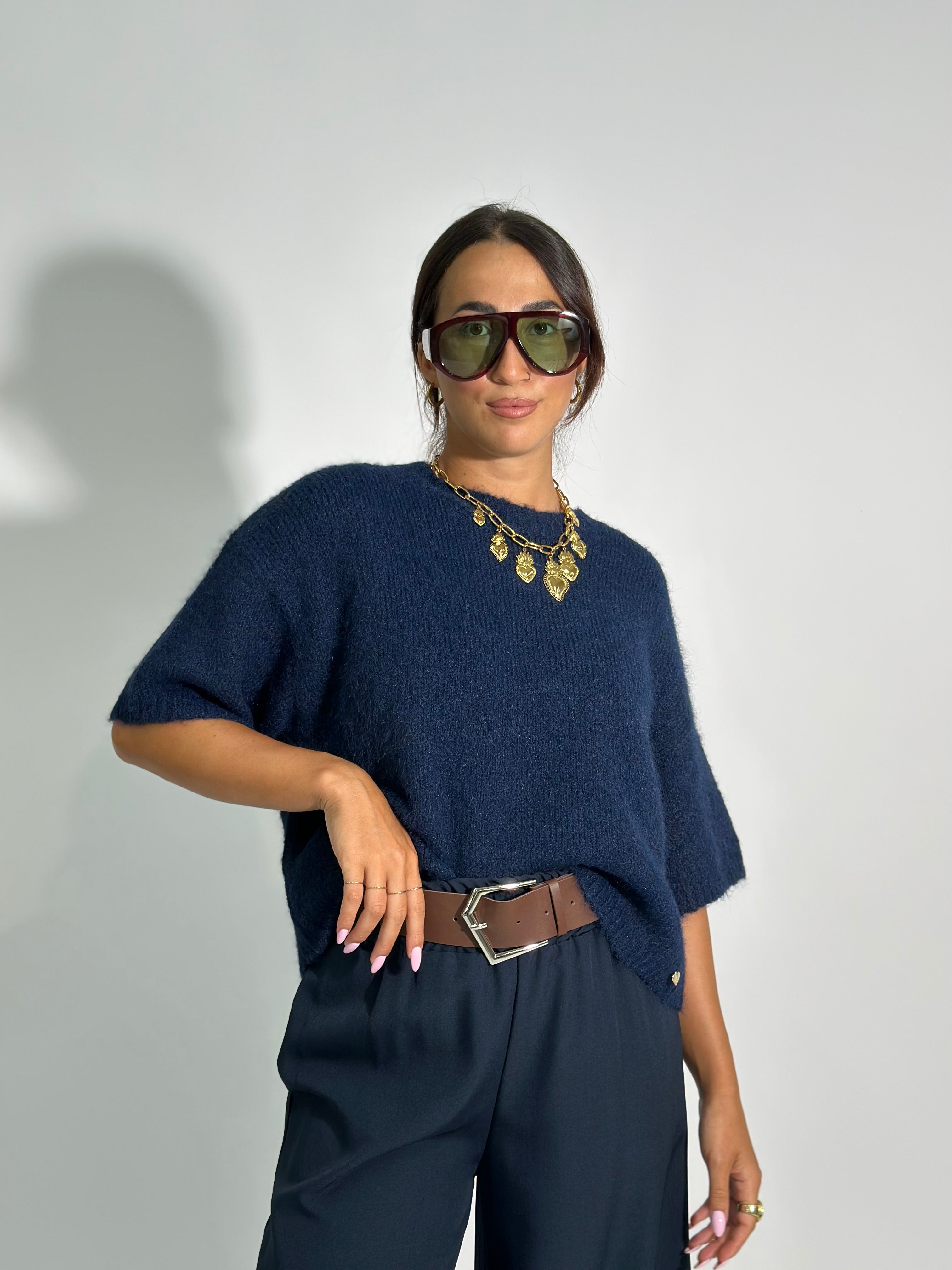 Maglia mohair 28168 BLU