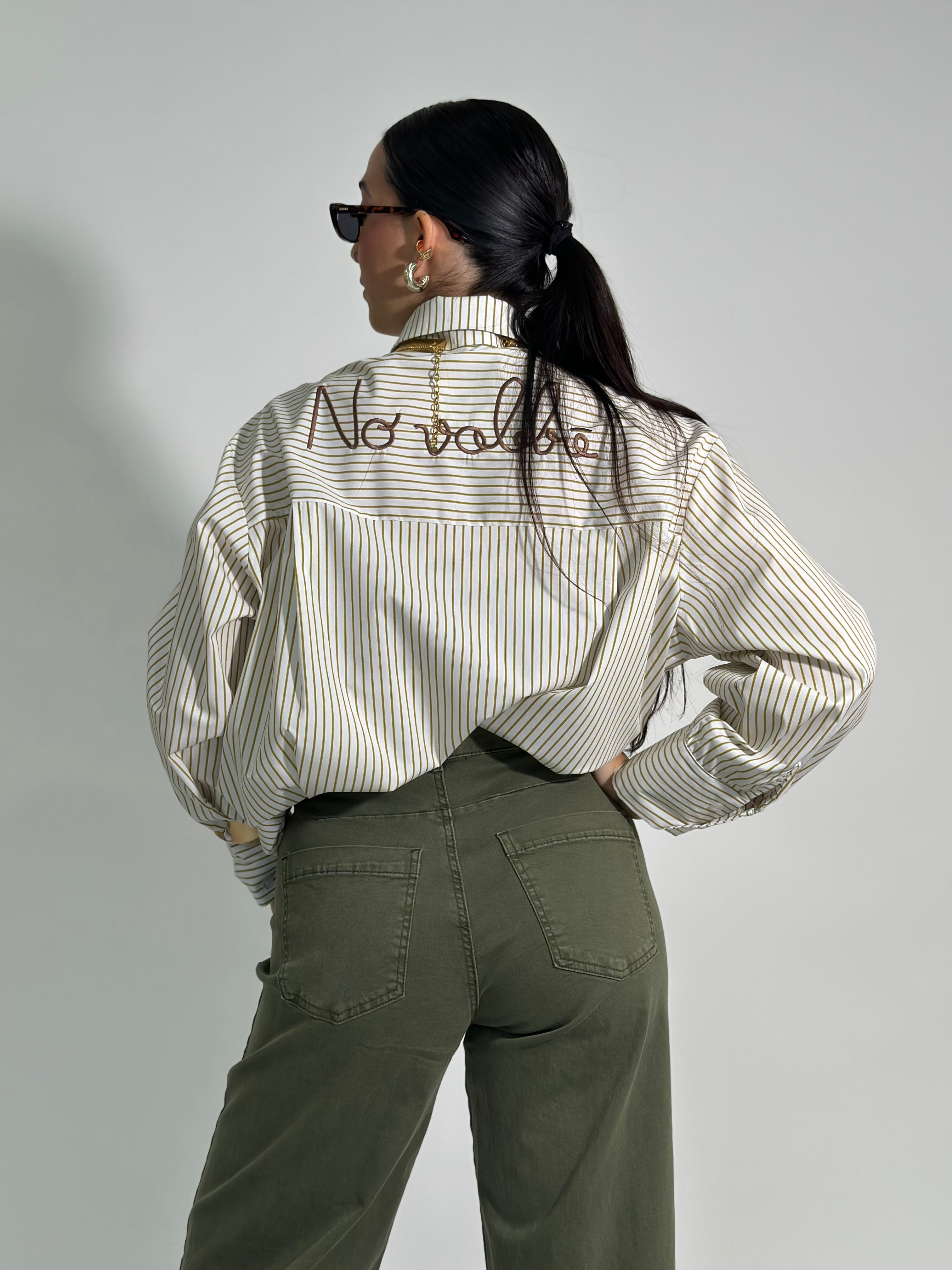 Camicia maxi "no vabbè" T38