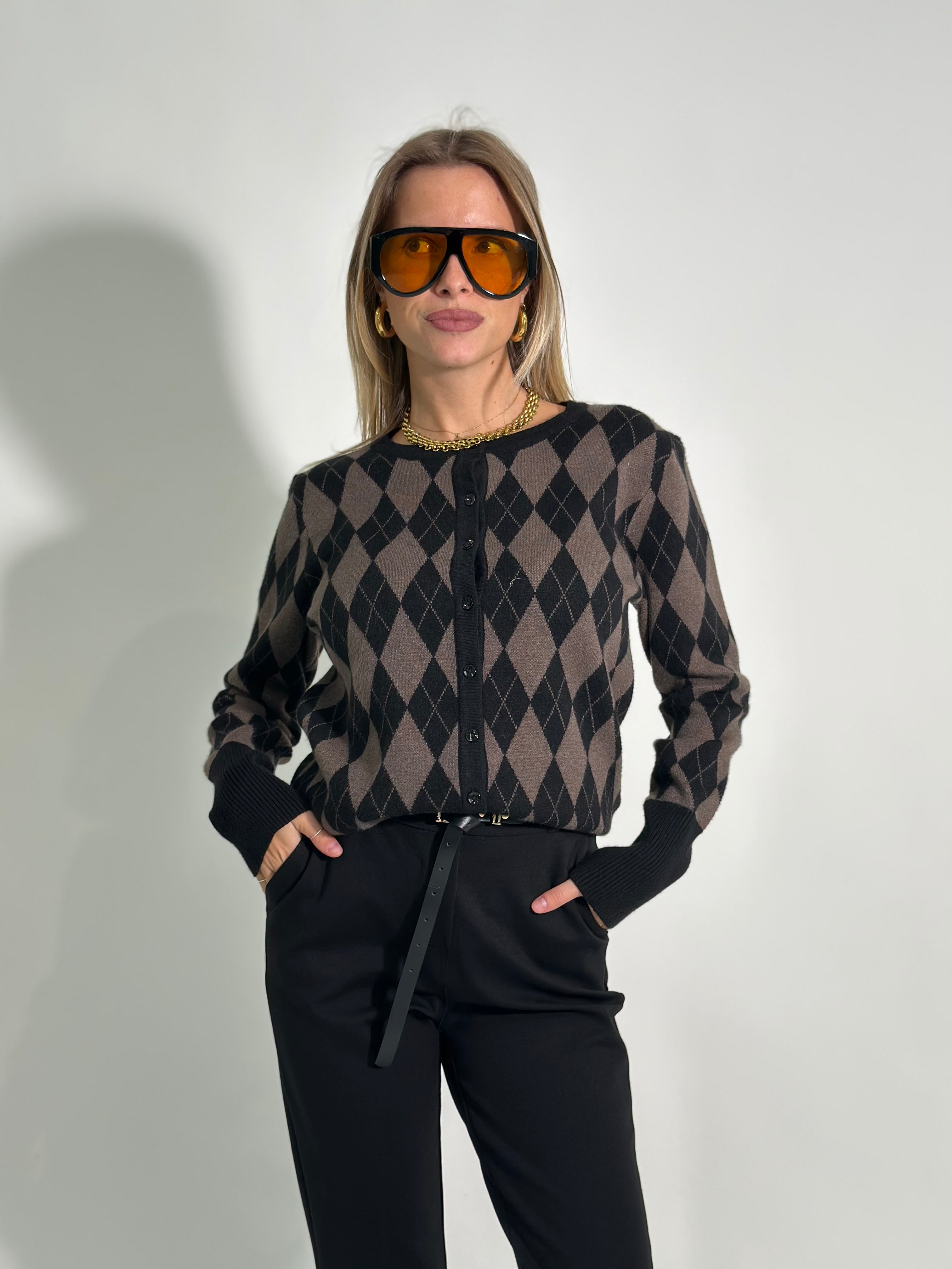 Maglia rombi 9651 MORO