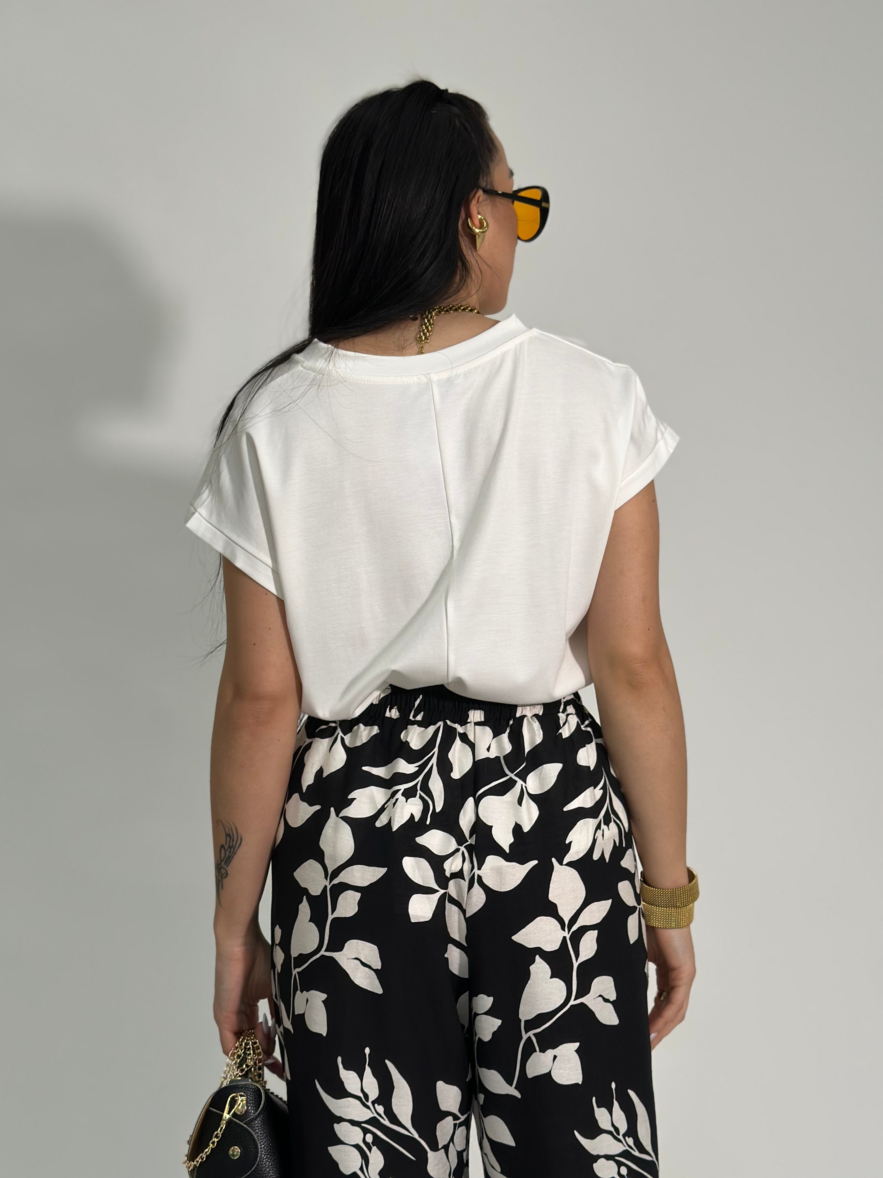 Maglia scatoletta scollo a V 83123