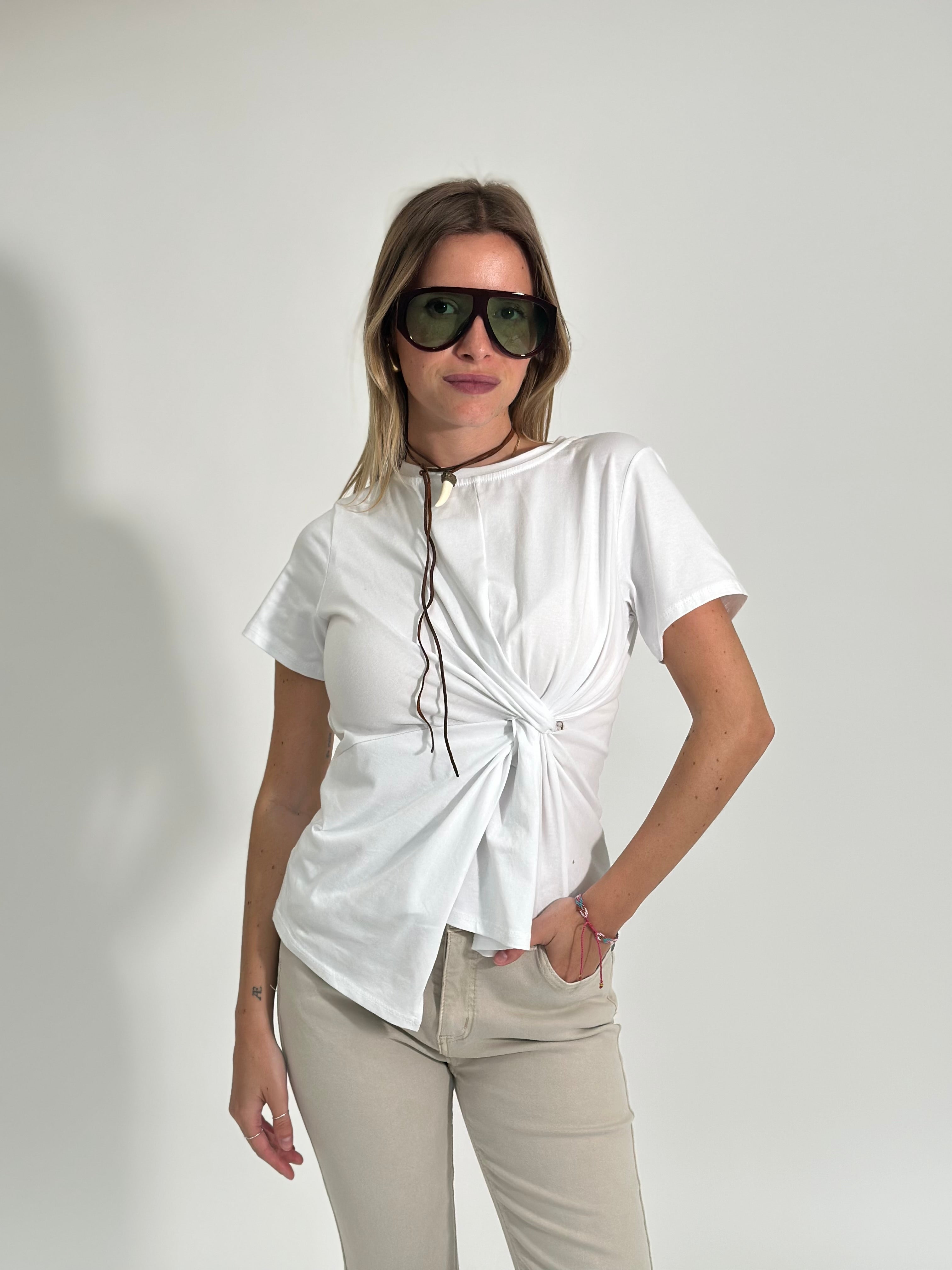 Maglia nodo slim MM264 BIANCO