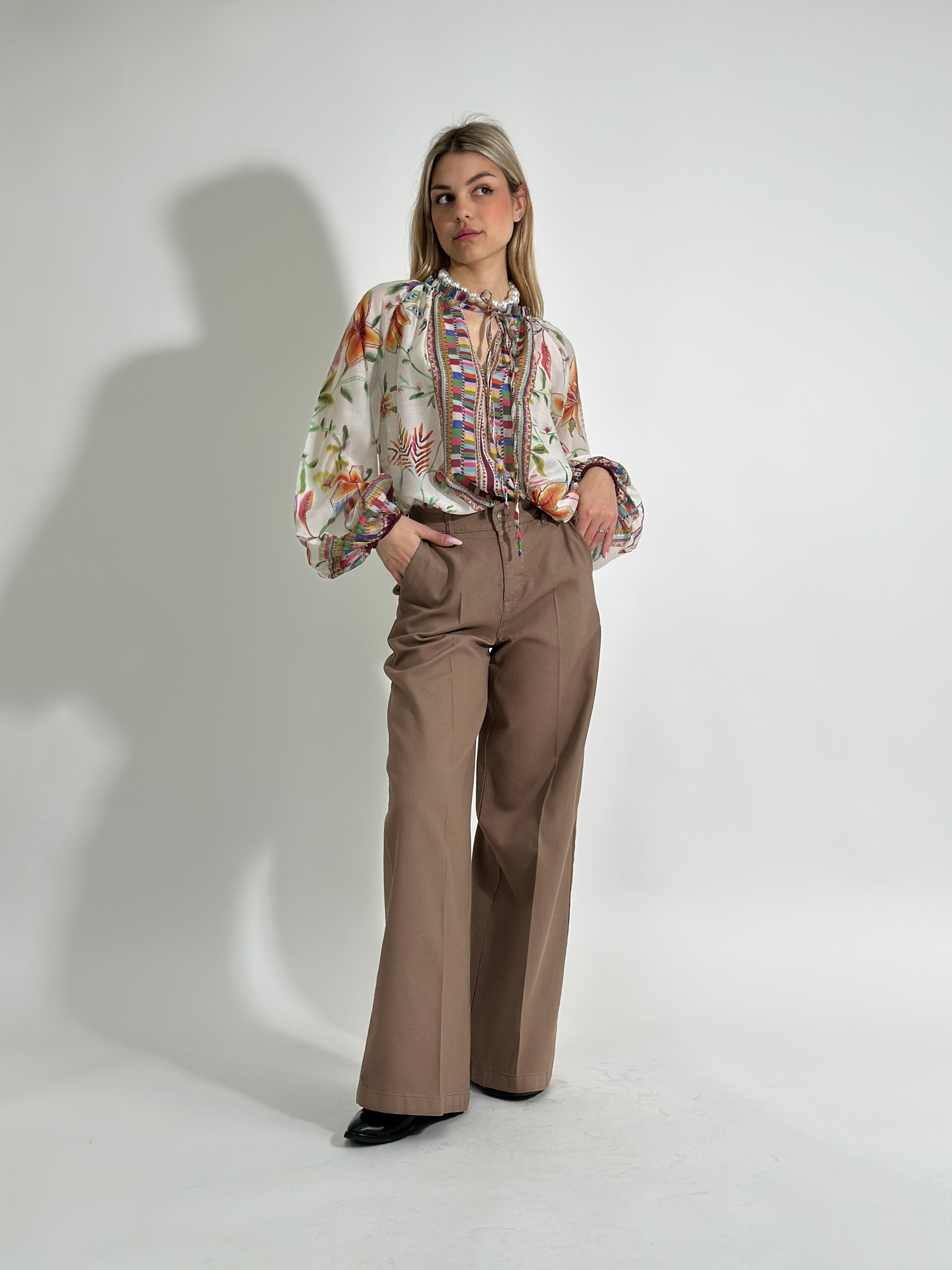 Pantalone nido d'ape A059 MOCHA