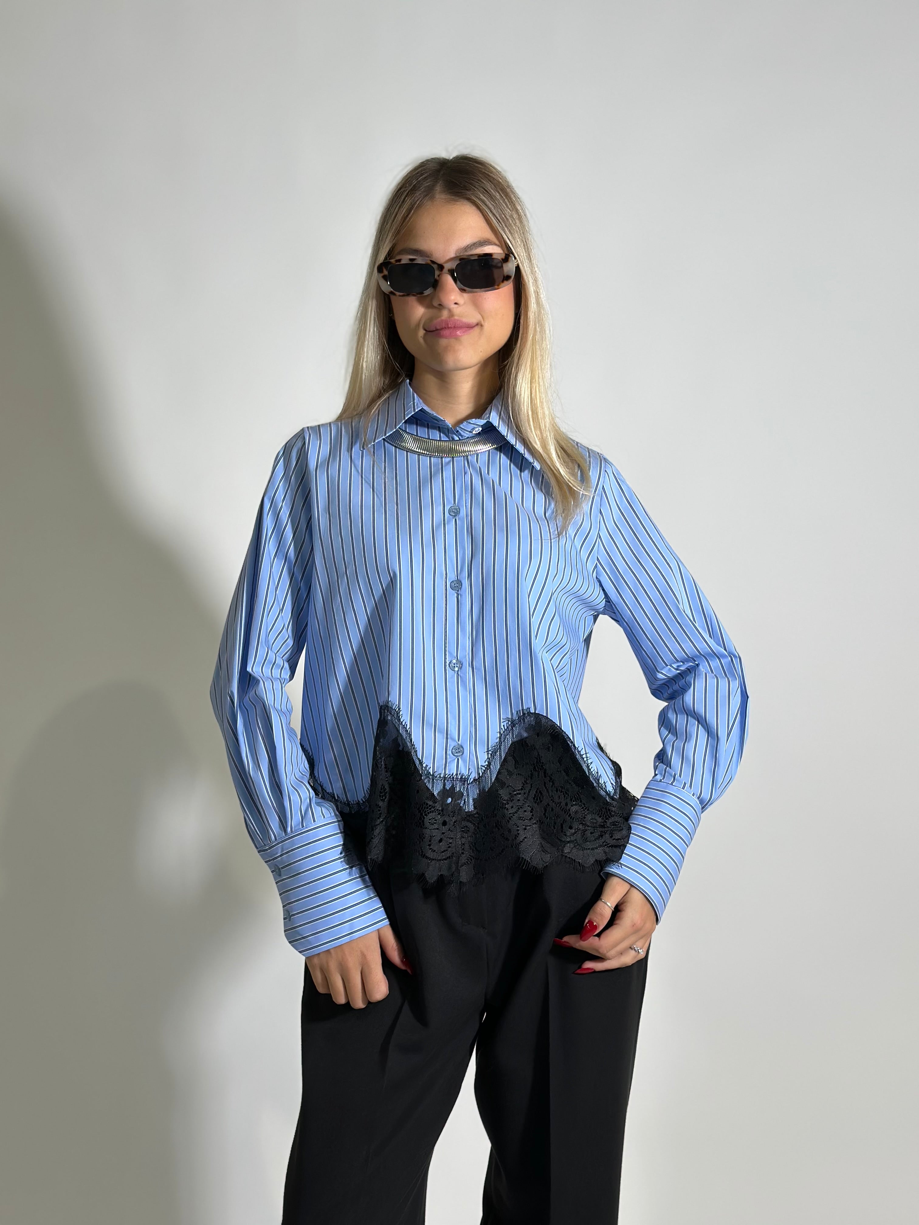 Camicia bastoncino pizzo 4793-R