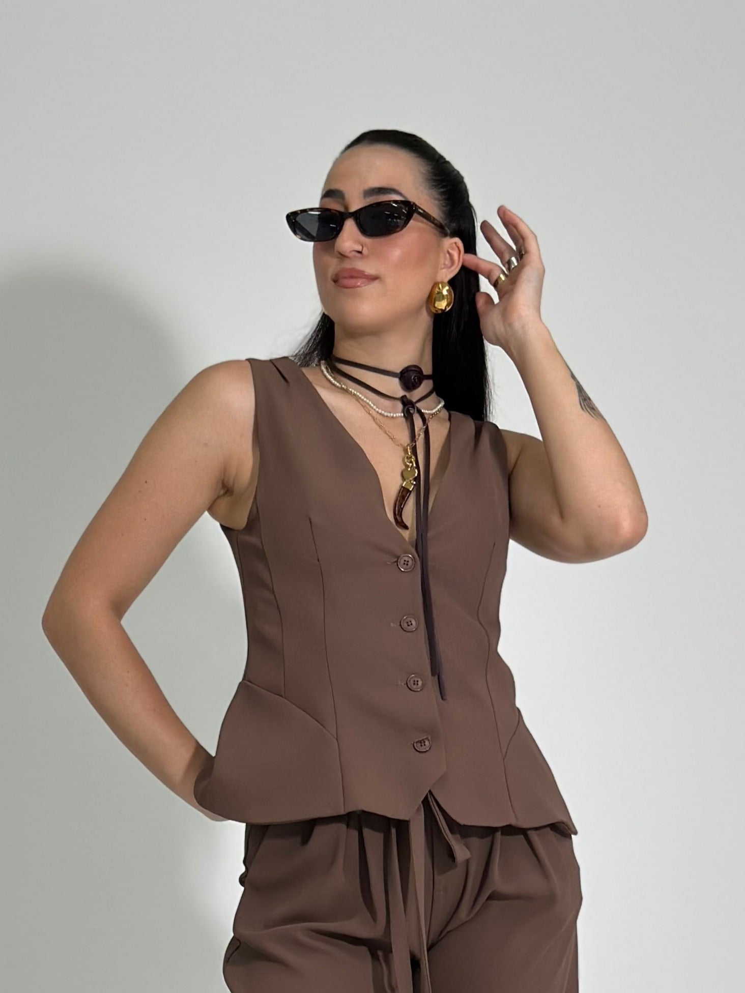 Gilet Lumina 3097 CAFFE'