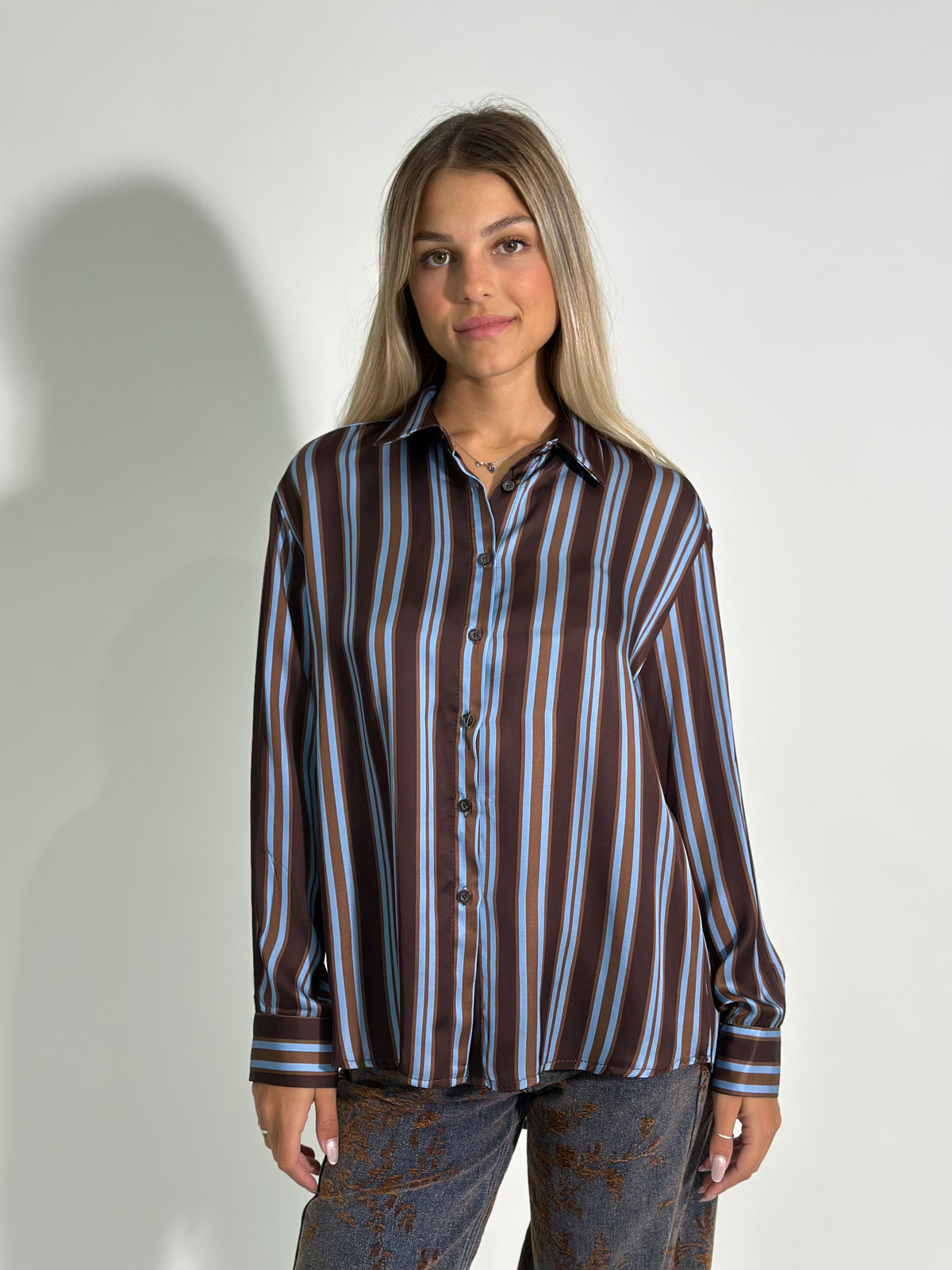 Camicia riga satin 22040