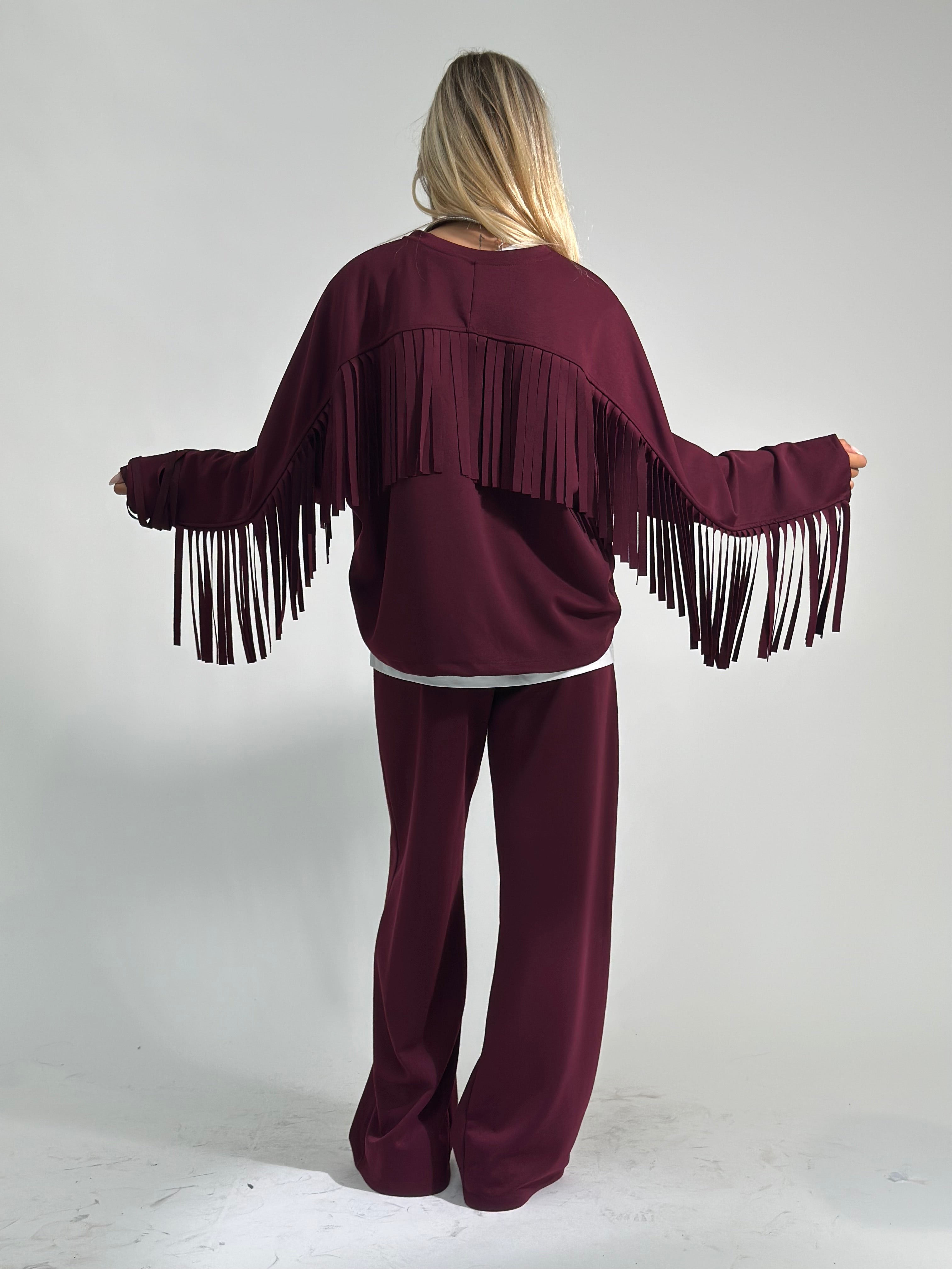 Completo frange 11792 BURGUNDY