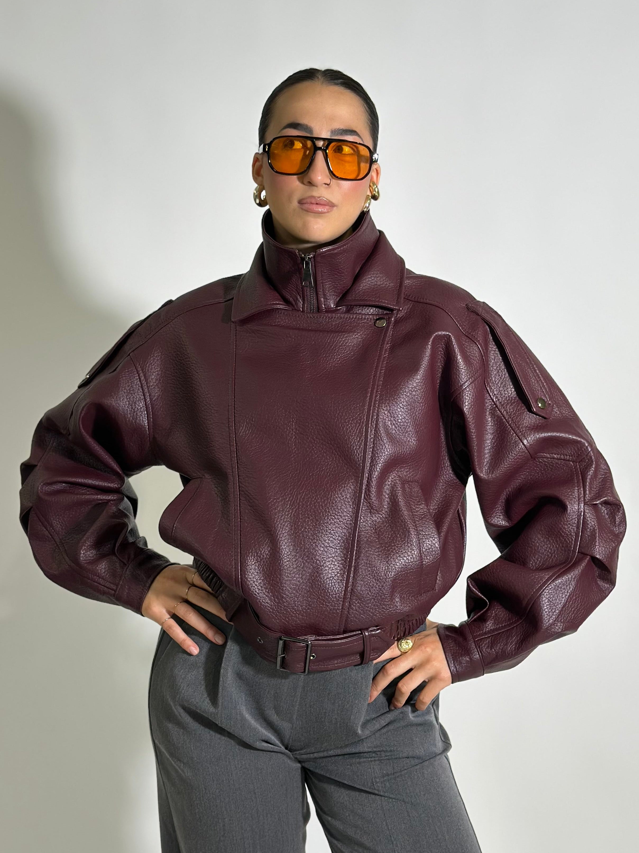 Giacca bomber 2898 BURGUNDY